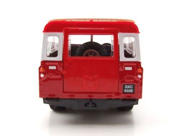 Bburago Modellauto Land Rover Serie II rot weiß Modellauto 1:24 Bburago, Maßstab 1:24