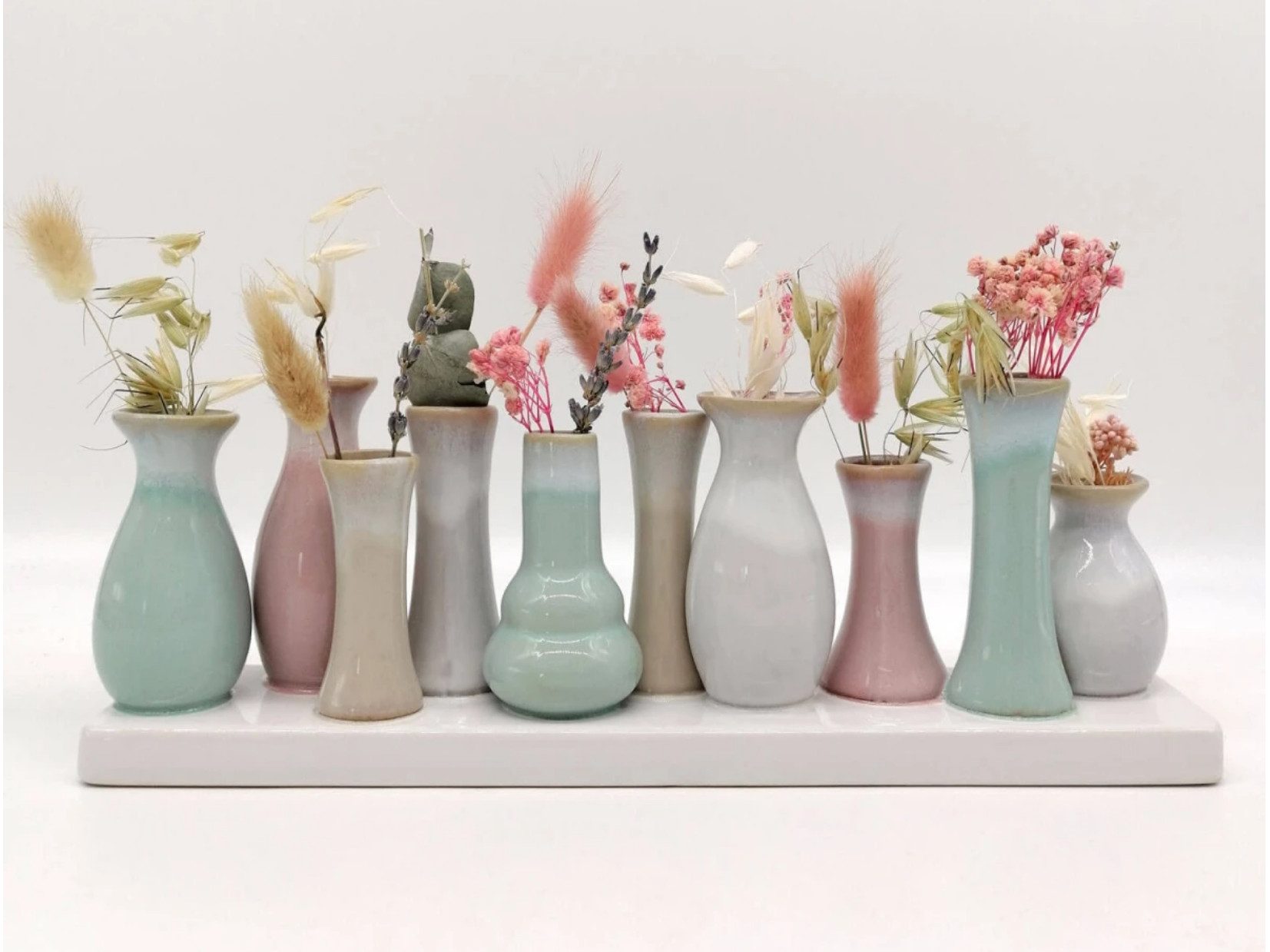 MEA LIVING Tischvase MEA-Living Väschen auf Tablett, spülmaschinengeeignet günstig online kaufen