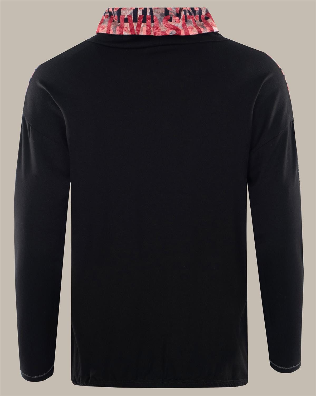 Hajo Blusenshirt Shirt Blousonform mit halsfernem Kragen