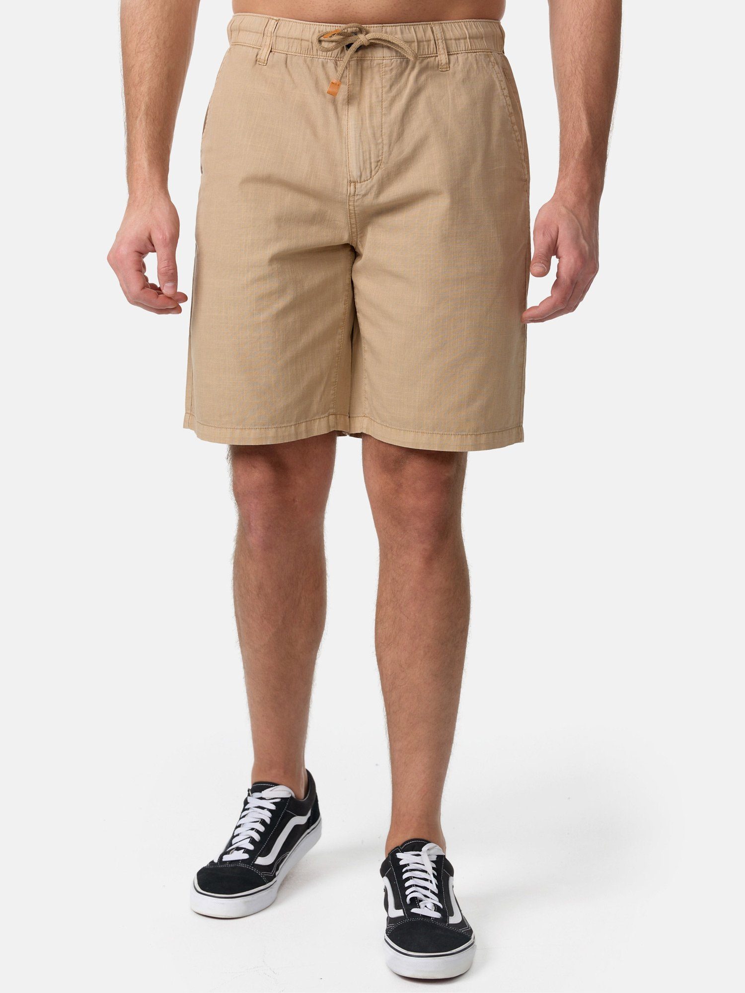 beige Tazzio A205 Shorts moderne Hose & kurze zeitlose in Leinen-Optik