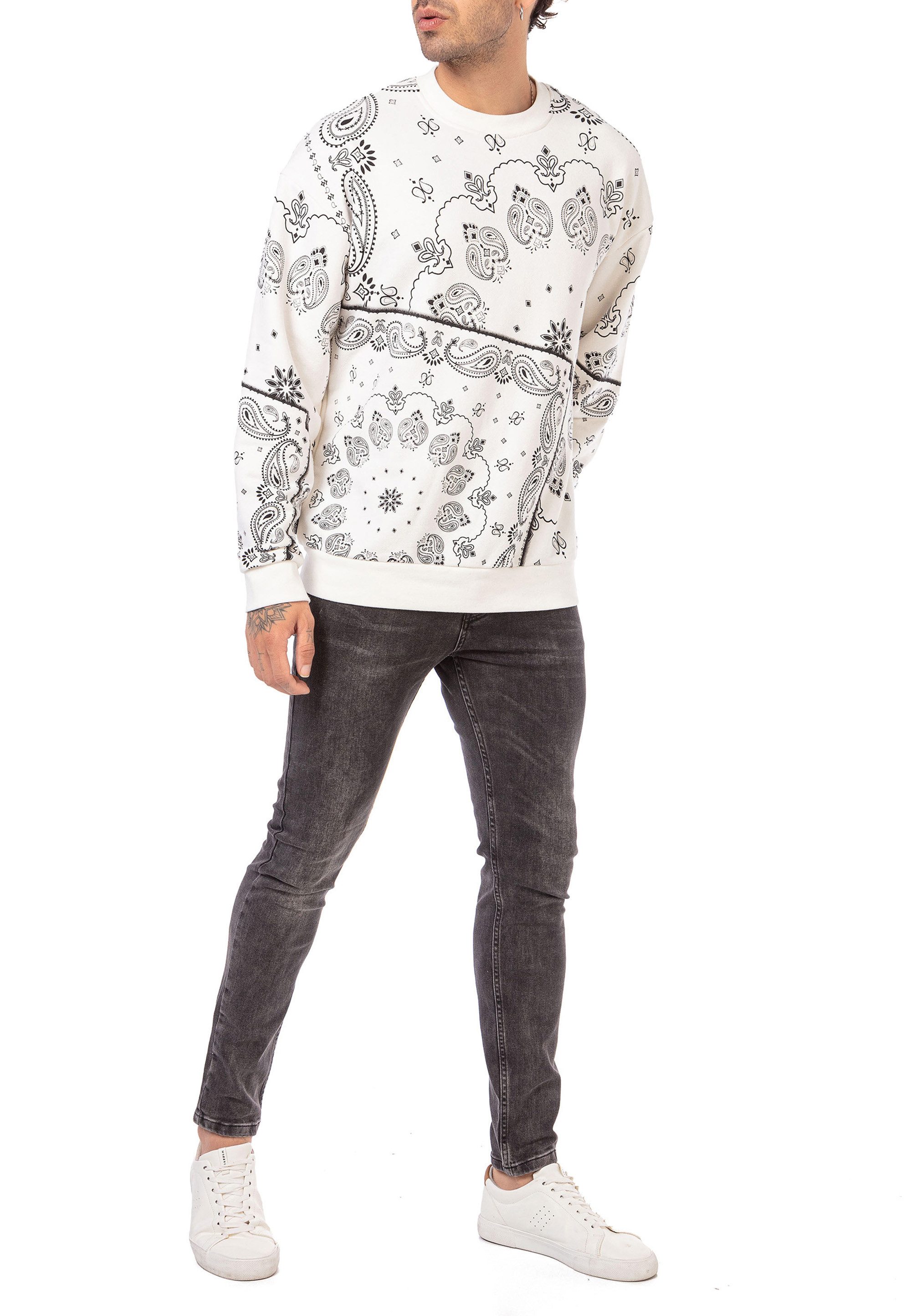 RedBridge Sweatshirt mit Bandana-Print Moderner Streetwear-Pullover – Bild 5 von 5