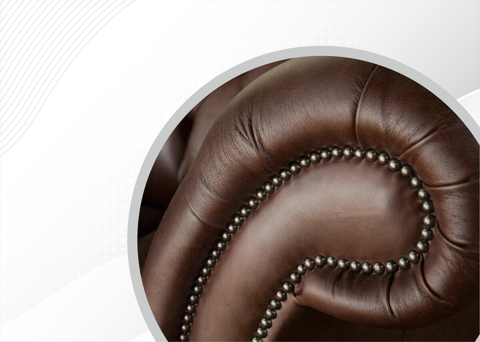 Sofa 3 Sitzer Sofa Couch 225 Chesterfield Design cm Chesterfield-Sofa, JVmoebel