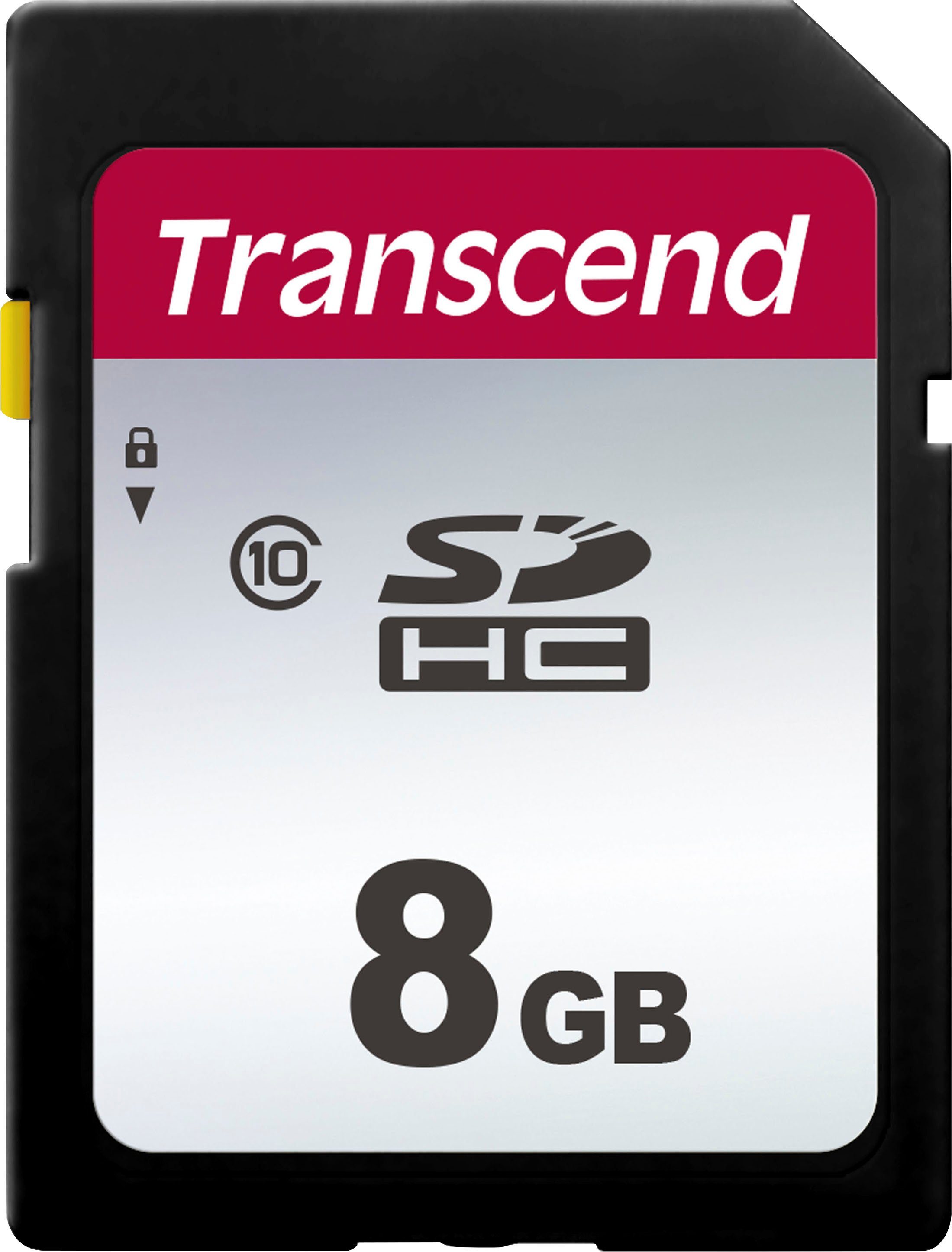 Transcend SDHC 300S 8 GB Speicherkarte (8 GB, Video Speed Class 30 (V30), 20 MB/s Lesegeschwindigkeit)