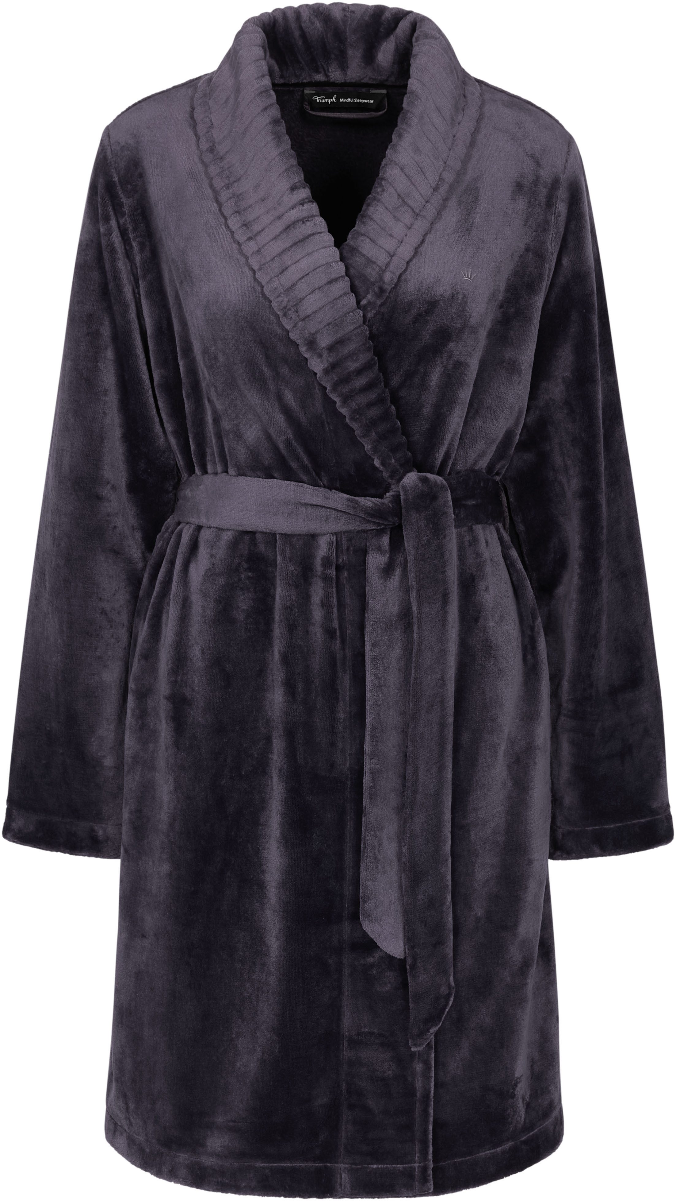 Triumph Morgenmantel Robes Fleece Robe 01, Midilänge, Gürtel, warmer Morgenmantel