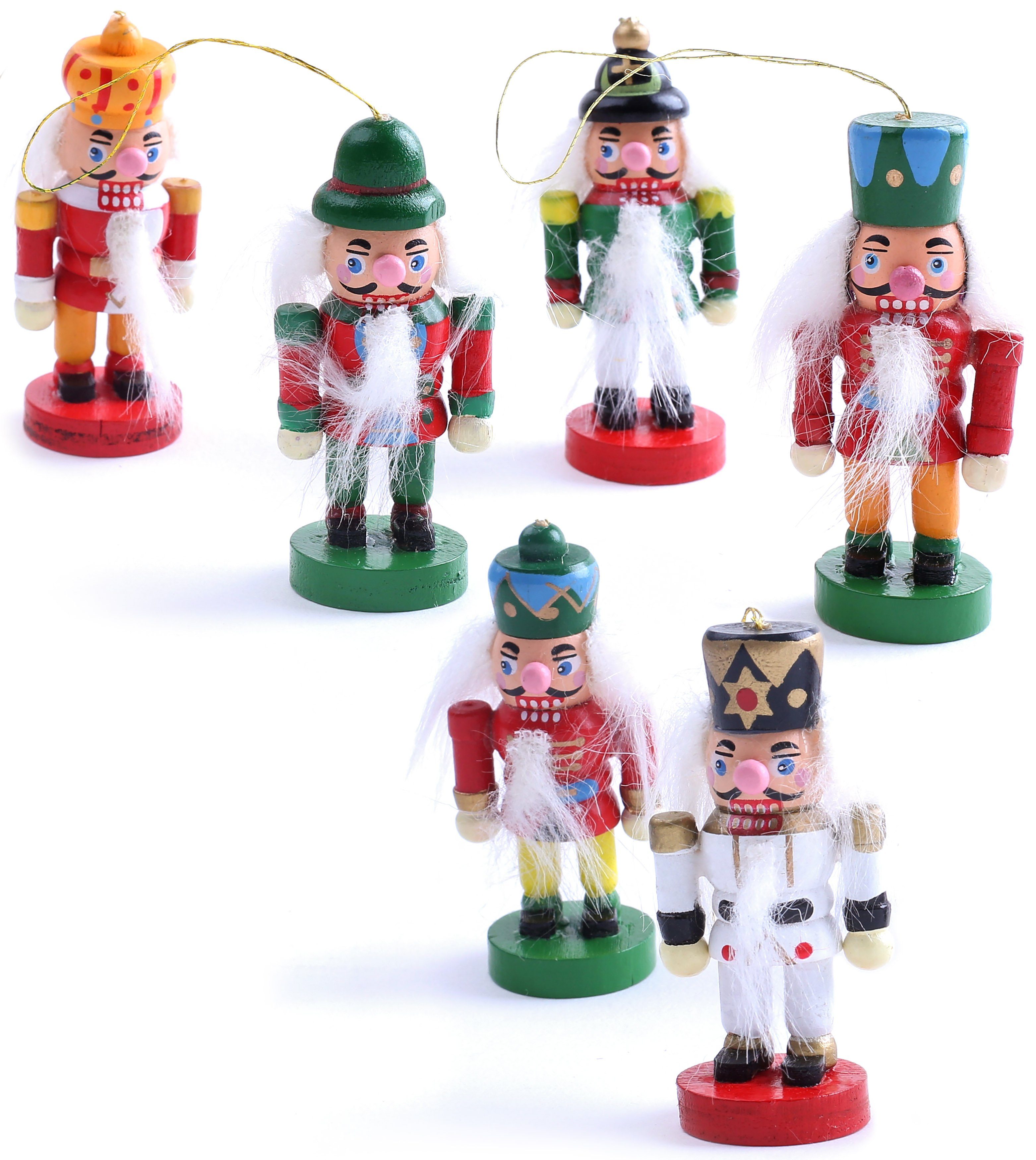 BRUBAKER Christbaumschmuck Nussknacker Baumanhänger Set (6-tlg), günstig online kaufen