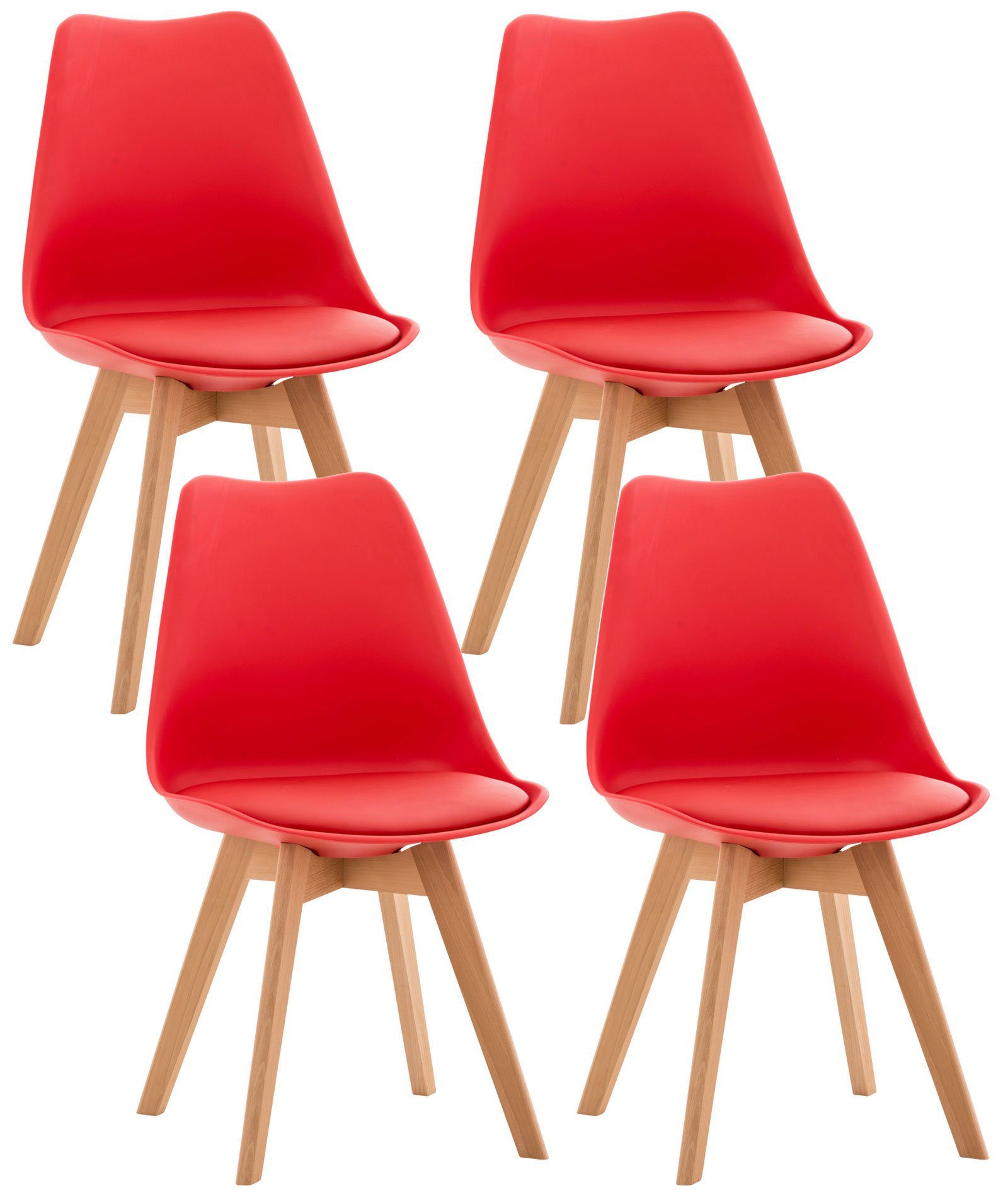 CLP Küchenstuhl Linares (4er Set), Buchenholz-Gestell, günstig online kaufen