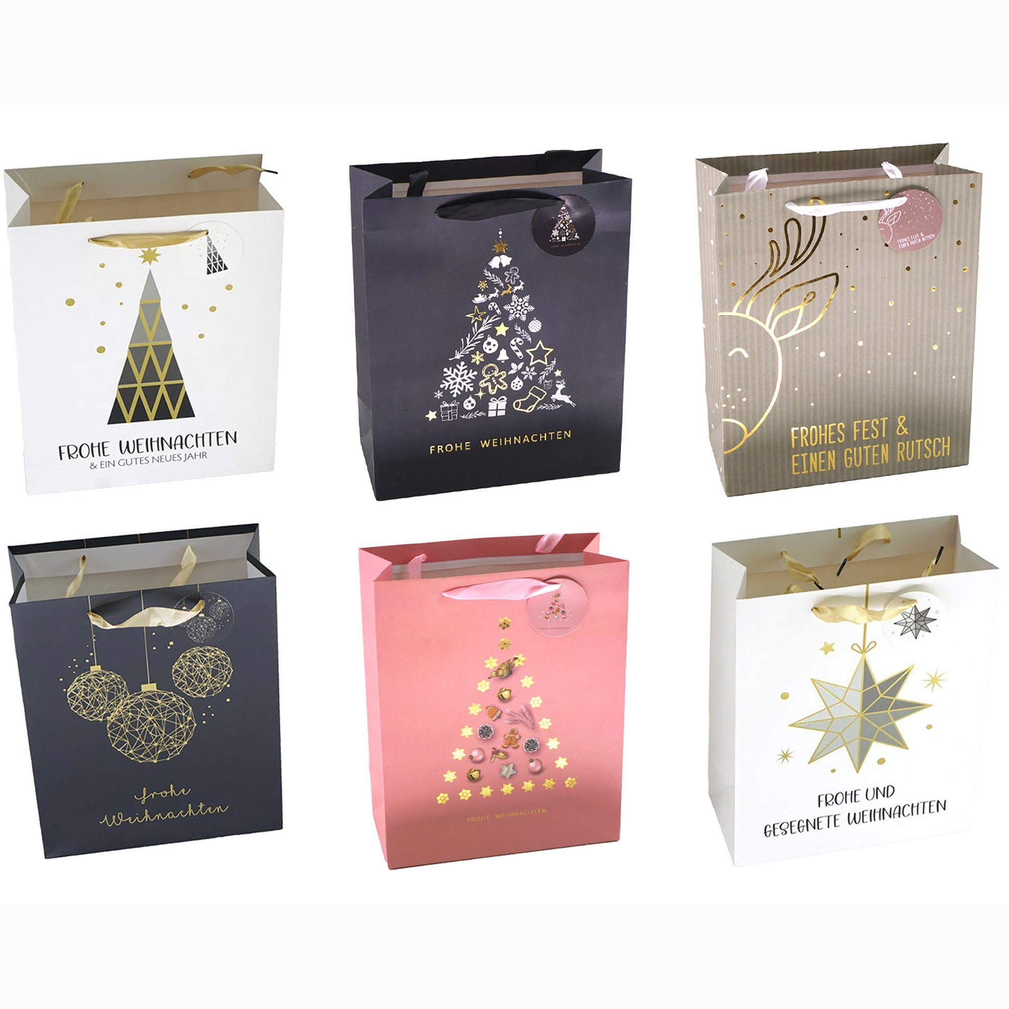 Geschenkbox 12 x Geschenktüten - Flaschentaschen - Flaschentüten - Geschenktaschen