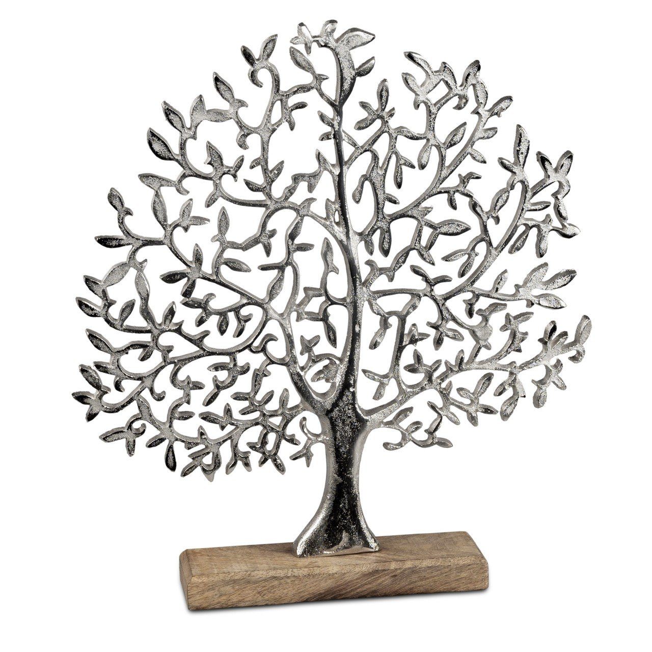 B:33cm formano Dekoobjekt Silber Lebensbaum, Metall H:38cm