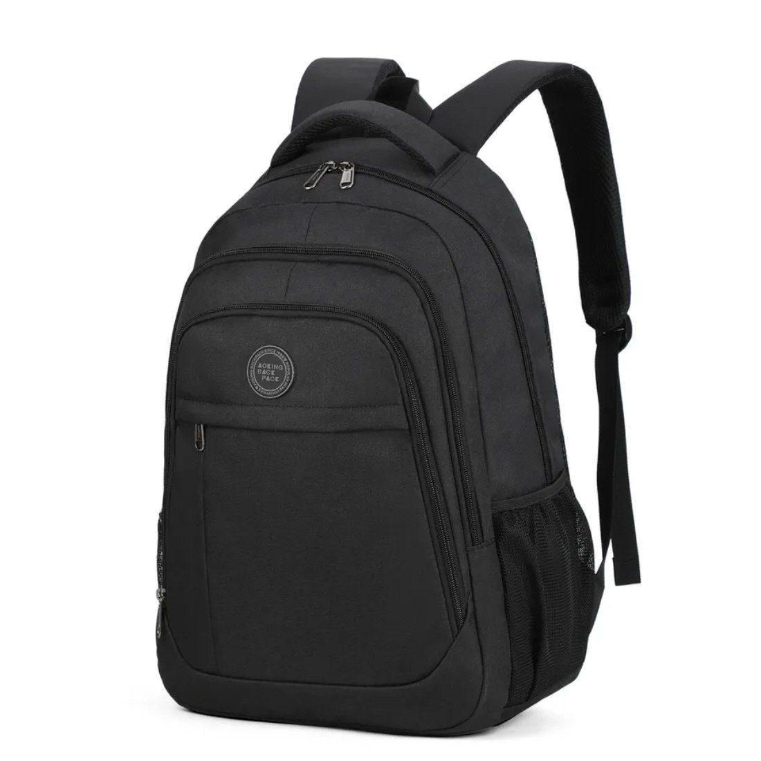 Aoking Freizeitrucksack Rucksack Schulrucksack Sportrucksack Laptoprucksack Reiserucksack (Schwarz), Rucksack (15 Zoll Laptopfach) Freizeit Reise Sport Arbeit Schule Uni