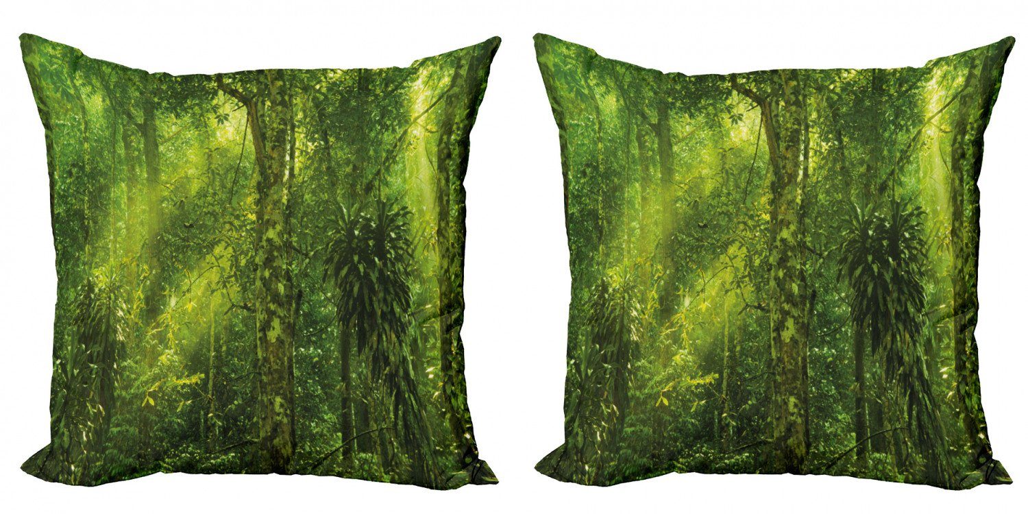 Abakuhaus Doppelseitiger Ruhige exotischer Ort Digitaldruck, Modern Kissenbezüge Stück), (2 Pflanze Accent