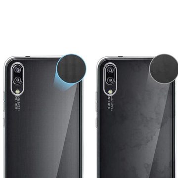 H-basics Handyhülle Huawei P Smart 2019 Transparent Crystal Clear flexible TPU Silikon 16,5 cm (6,5 Zoll), Transparent