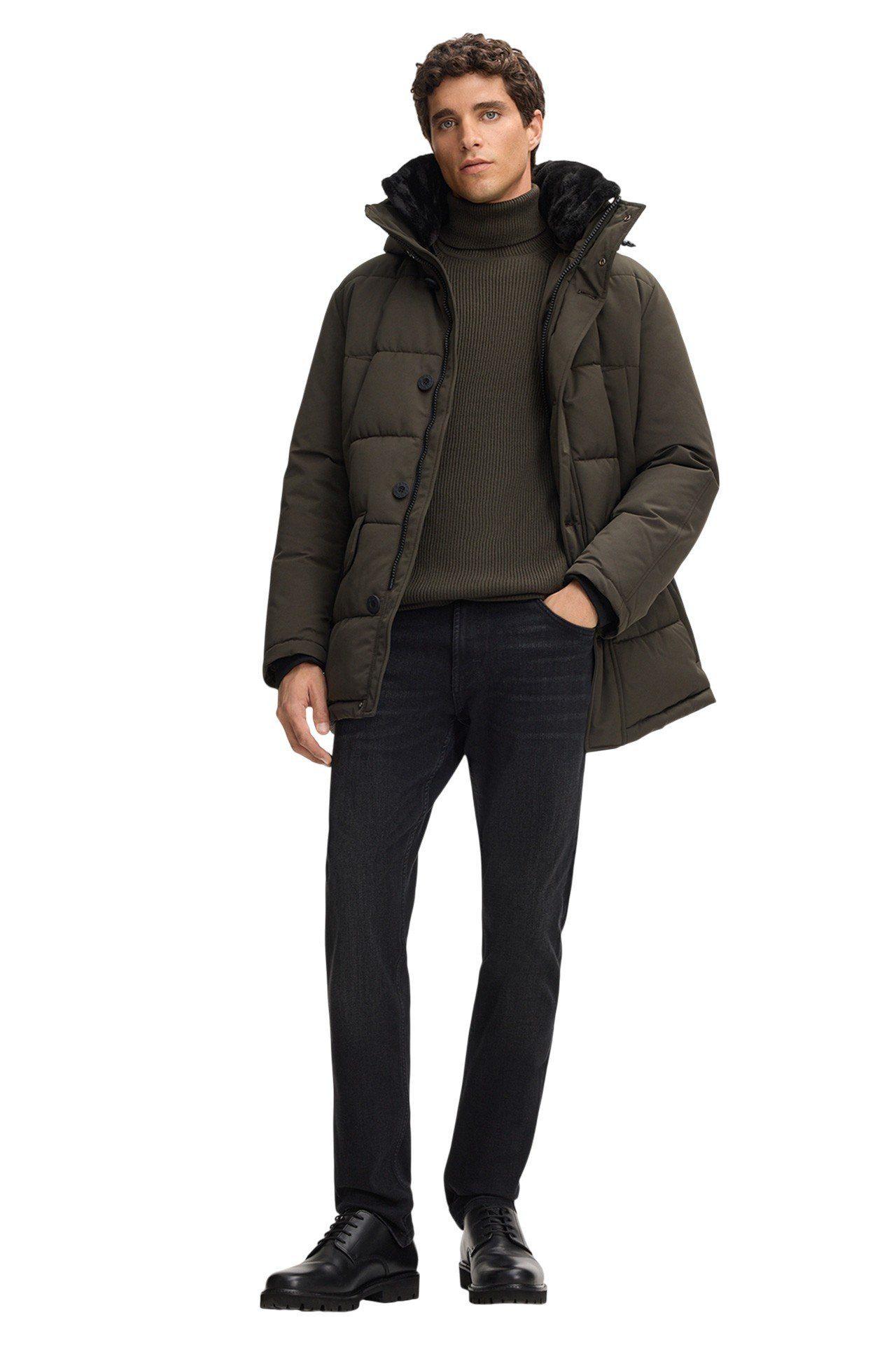 Strellson Winterjacke Plaza 2.0 (Steppjacke, wind- und wasserfest) olivegrü günstig online kaufen