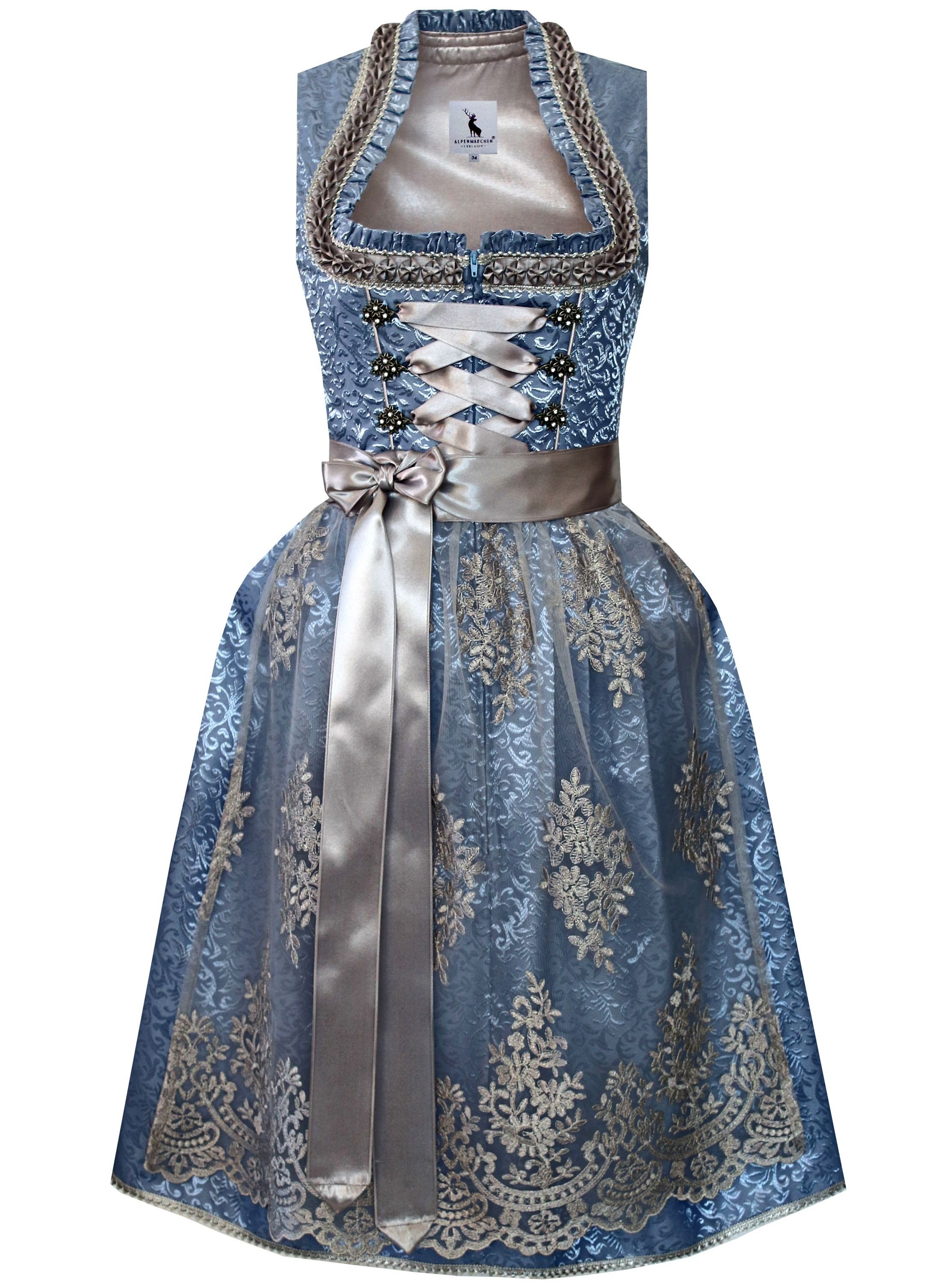 Dirndl Dirndl Stella in blau und silber - ALM960
