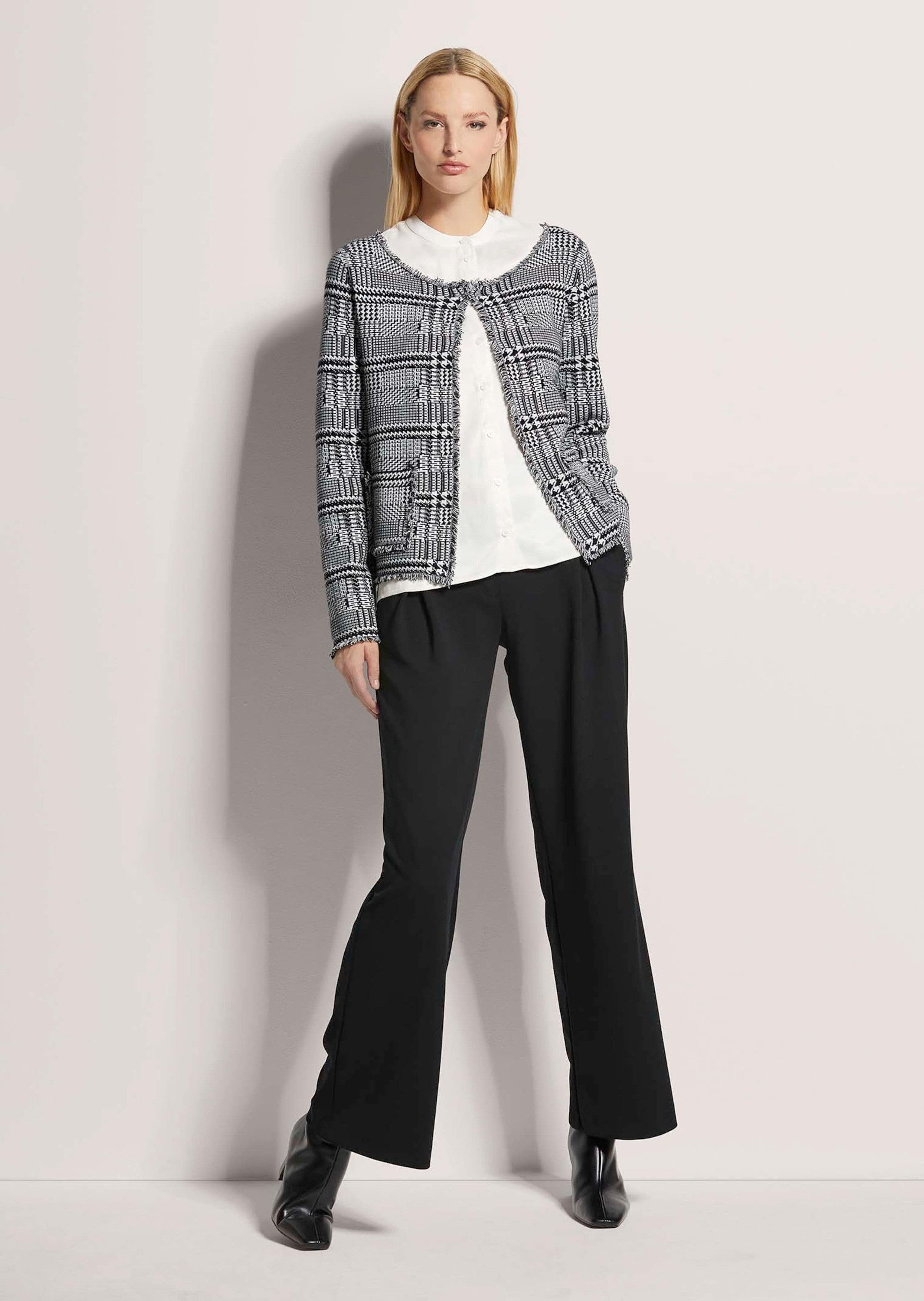 MADELEINE Strickjacke Kurze Strickjacke in Tweed-Optik günstig online kaufen