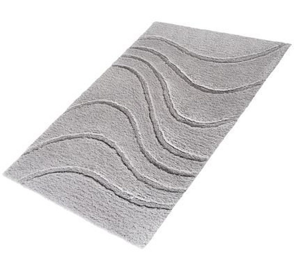 Ridder Badematte LA OLA Badvorlage 60x90cm Anti-Rutsch, Polyester, grau, Textil, Ridder-729307