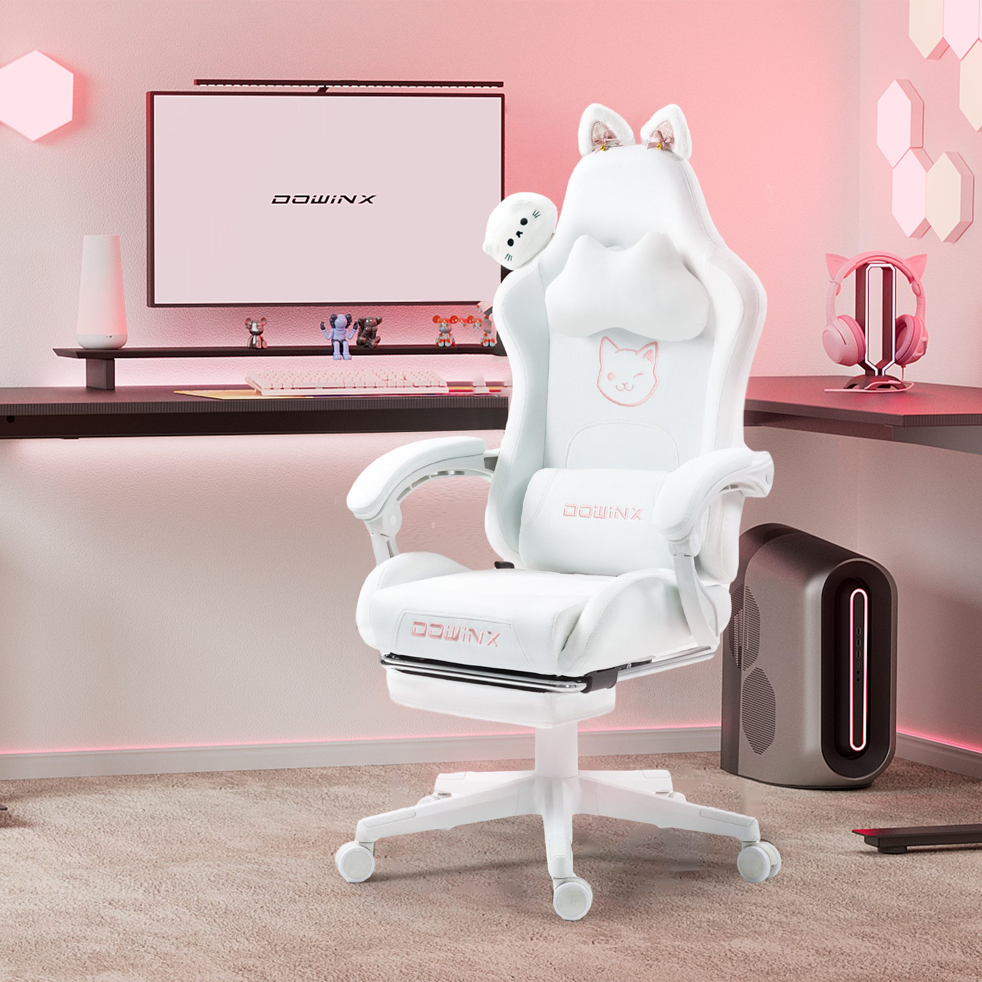 Dowinx Gaming-Stuhl Ergonomischer Computerstuhl mit Hoher Rückenlehne, Lend günstig online kaufen