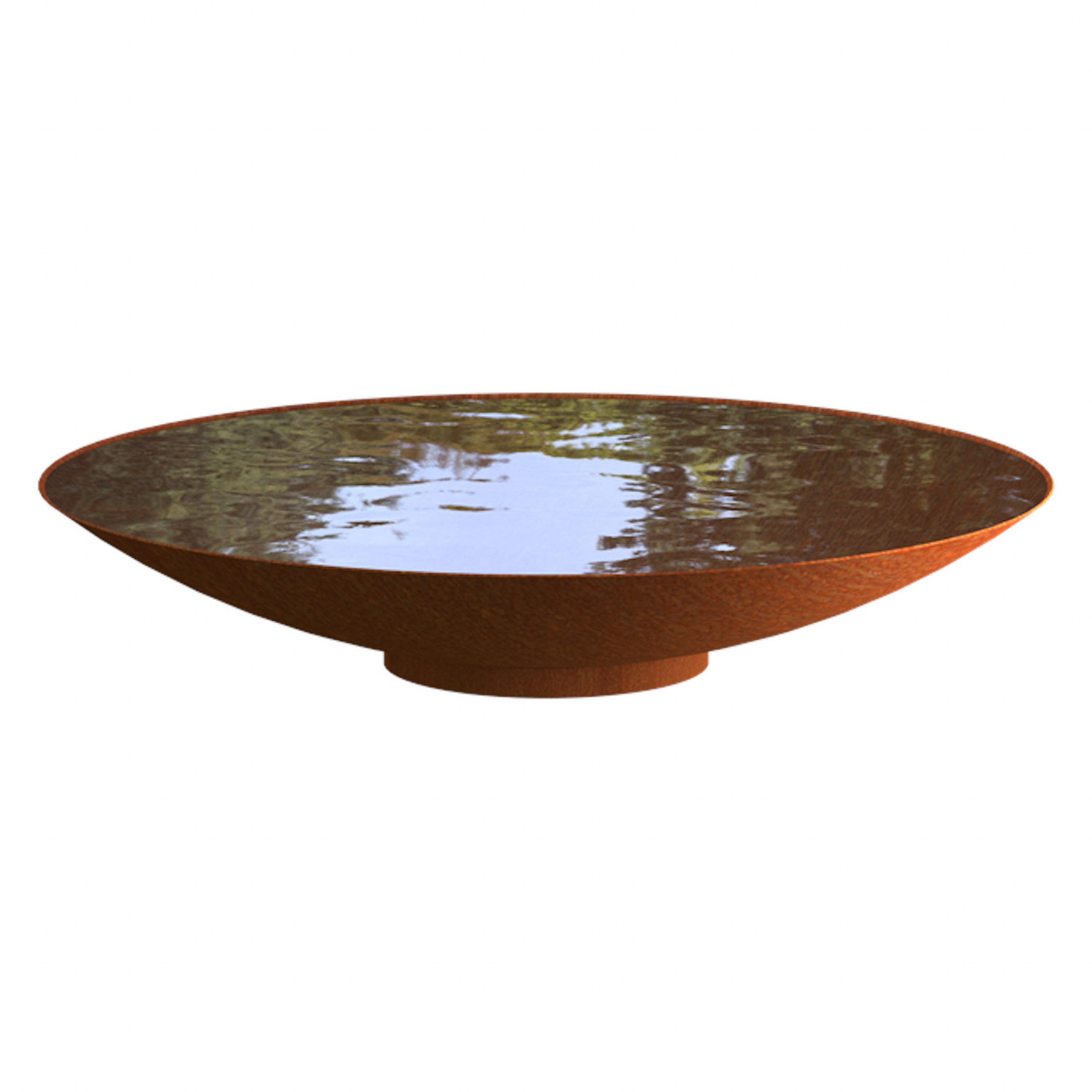 Adezz Dekoschale Adezz Wasserschale rund Corten-Stahl Rost braun/orange Wasserspiel