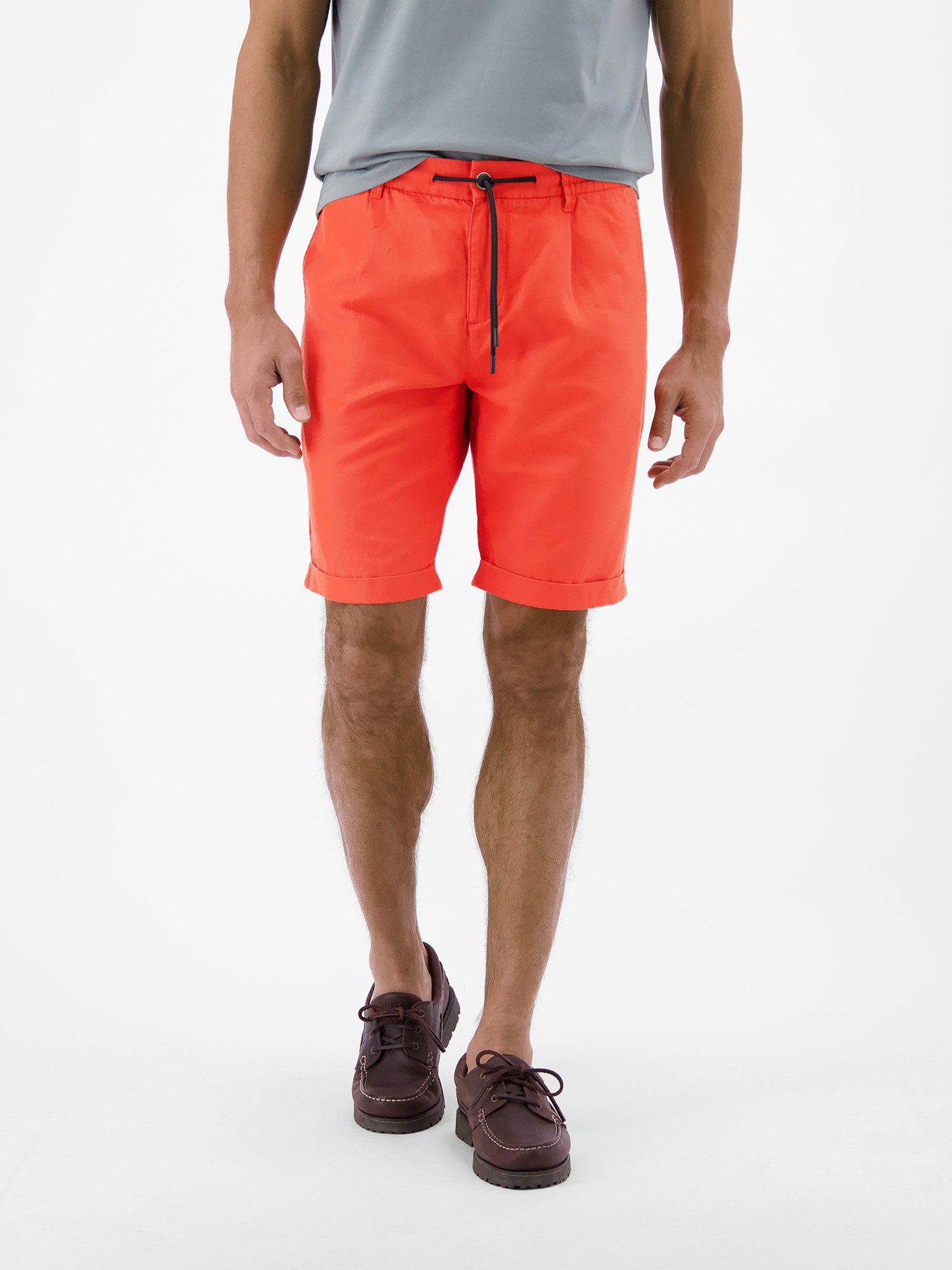 LERROS Chinoshorts Chino-Shorts aus Baumwoll-Leinen-Mischgewebe Chino Hose Herren kurz, Tunnelzugbund und Gürtelschlaufen, 4 Taschen