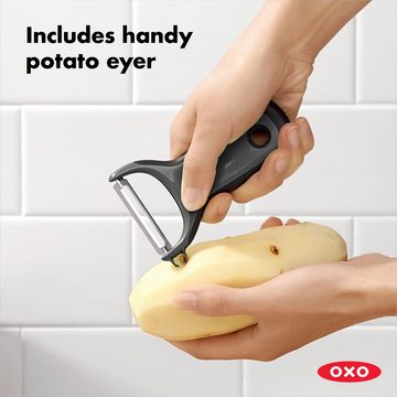 OXO Good Grips Kartoffelschäler Schäler / Peeler, mit gerader Allzweckklinge aus Edelstahl