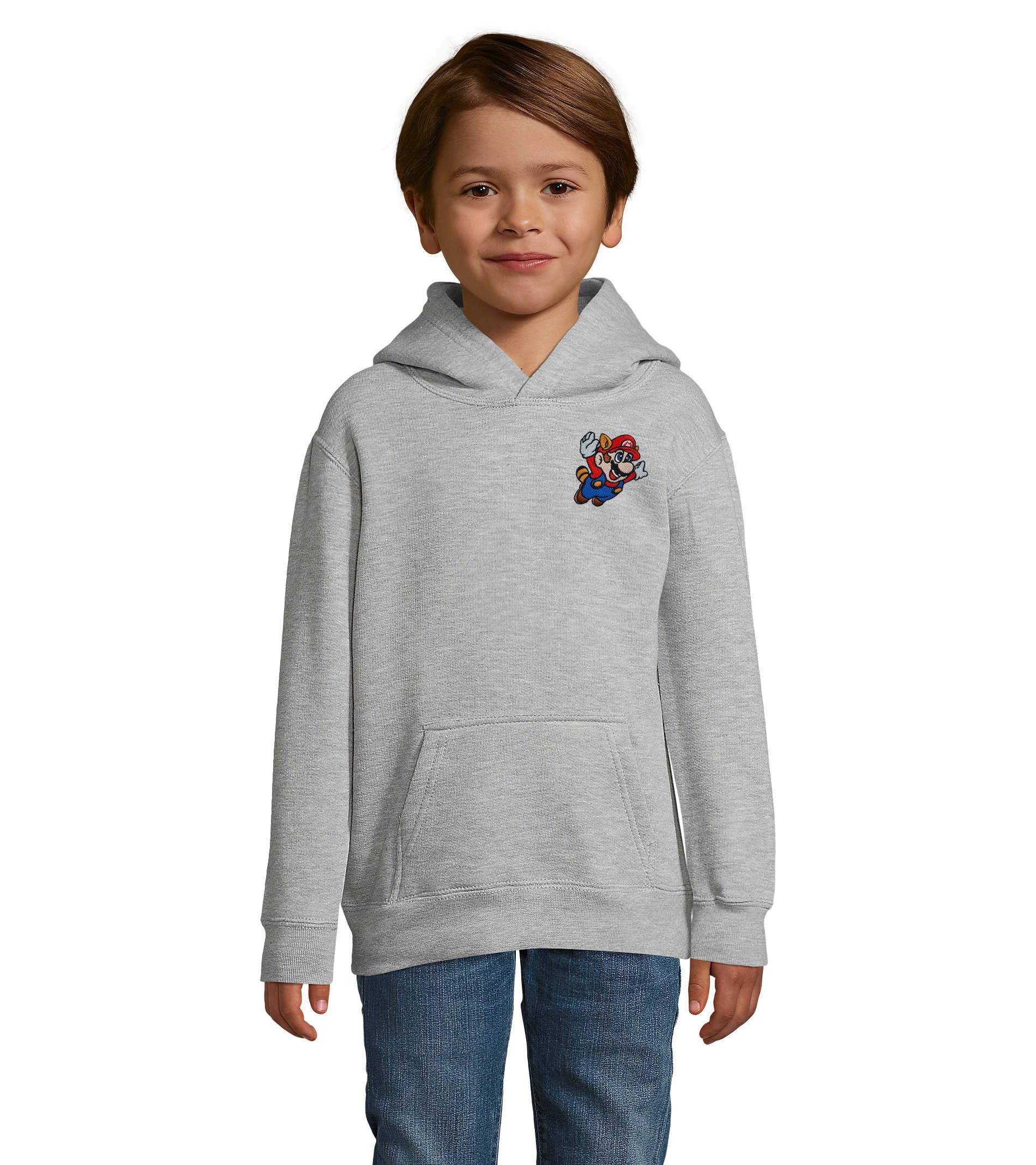 Blondie & Brownie Hoodie Mario Fligh Patch K Hoodie Kinder Hoodie Gaming Patch Freizeitlook (Einzelartikel) Mario Fligh Patch k Hoodie Kinder Retro