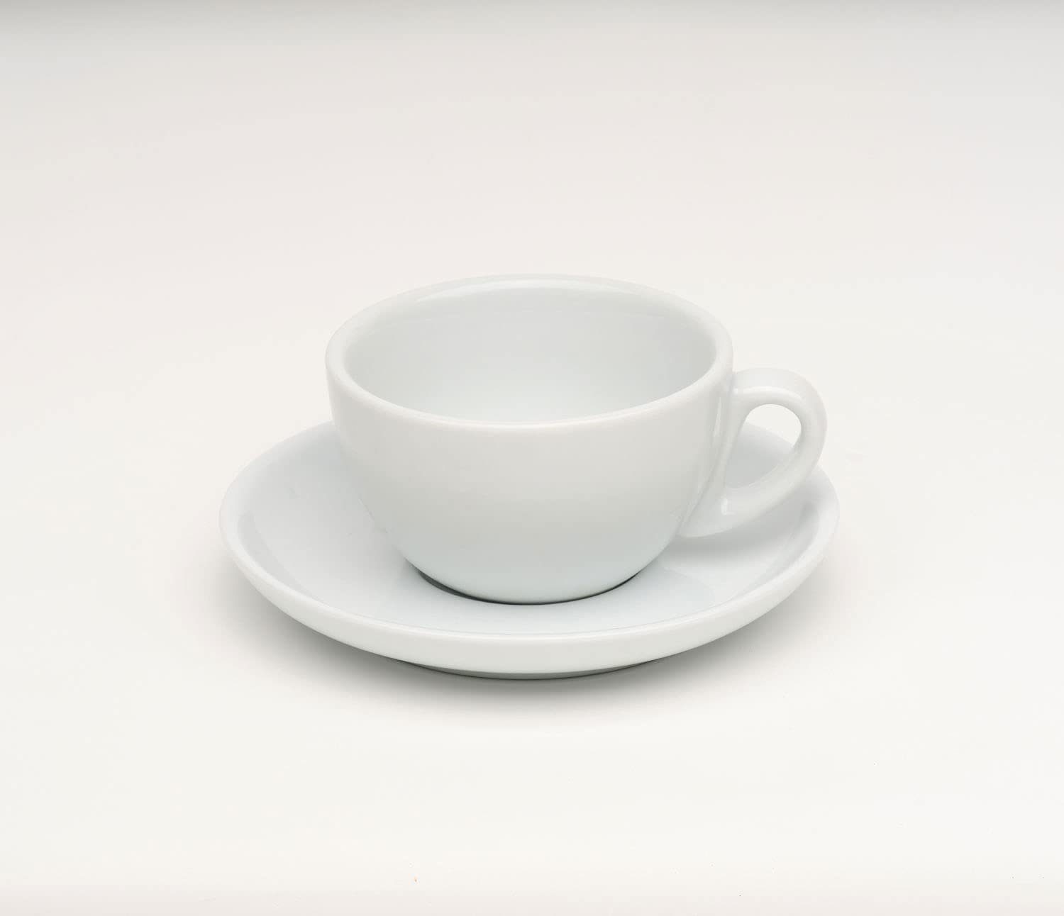 Gastro Spirit Cappuccinotasse 12-teiliges Cappuccino-Tassen Set 200 ml, weiß, Italia Serie, Porzellan, 12-teiliges Set, 200 ml