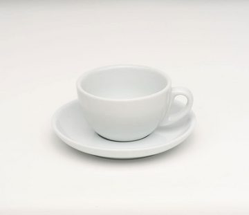 Gastro Spirit Cappuccinotasse 12-teiliges Cappuccino-Tassen Set - Weiss, 200 ml, Serie Italia, Porzellan, 12-teiliges Set, 200 ml