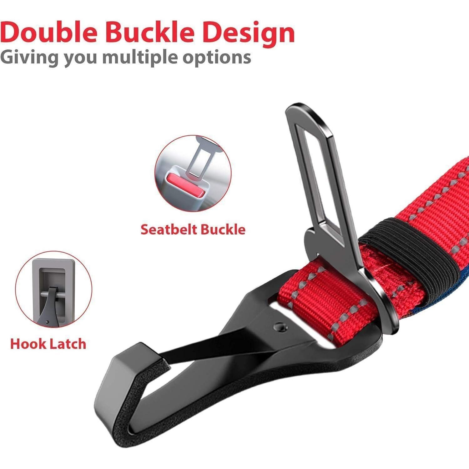 LuxusKollektion Autohundegeschirr Hundegurt einstellbar Auto Universalstecker Verriegelung Rot