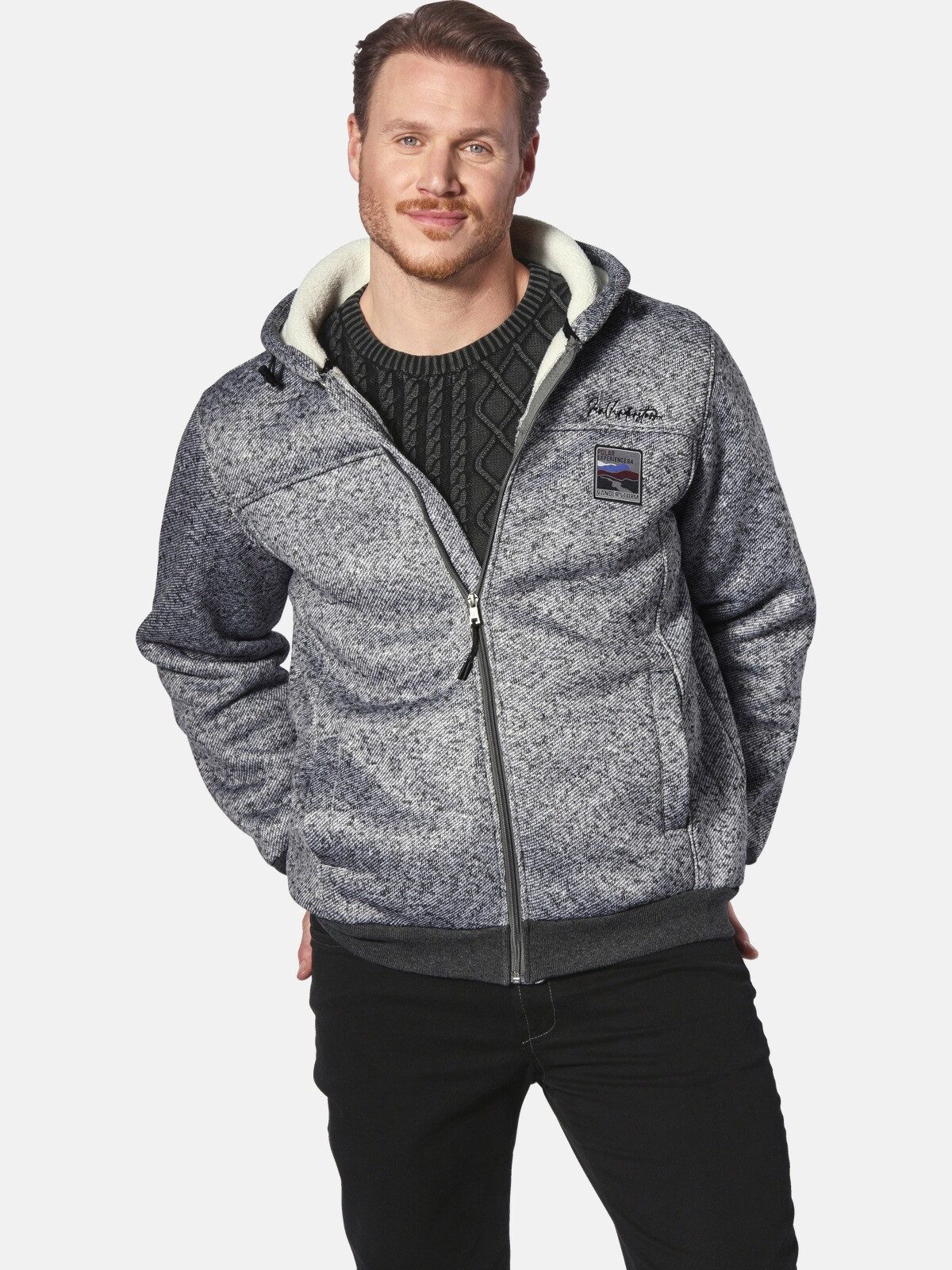 Jan Vanderstorm Kapuzensweatjacke MIKRIKSON mit verstellbarer günstig online kaufen