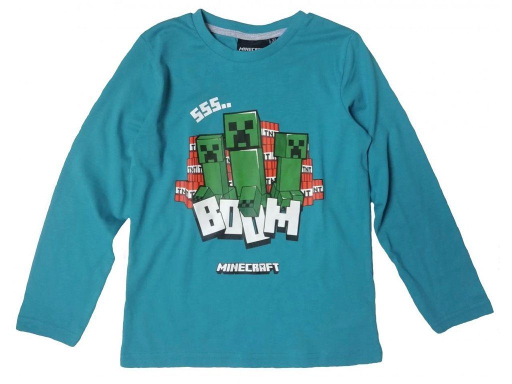 Minecraft Langarmshirt Minecraft Creeper Jungen Kinder Shirt Langarmshsirt