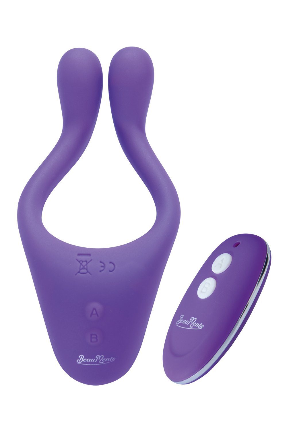 Beauments Vibrator Beauments DOPPIO 2.0 mit Fernbedienung, Druckwellenstimulator mit 10 Intensitäten violett