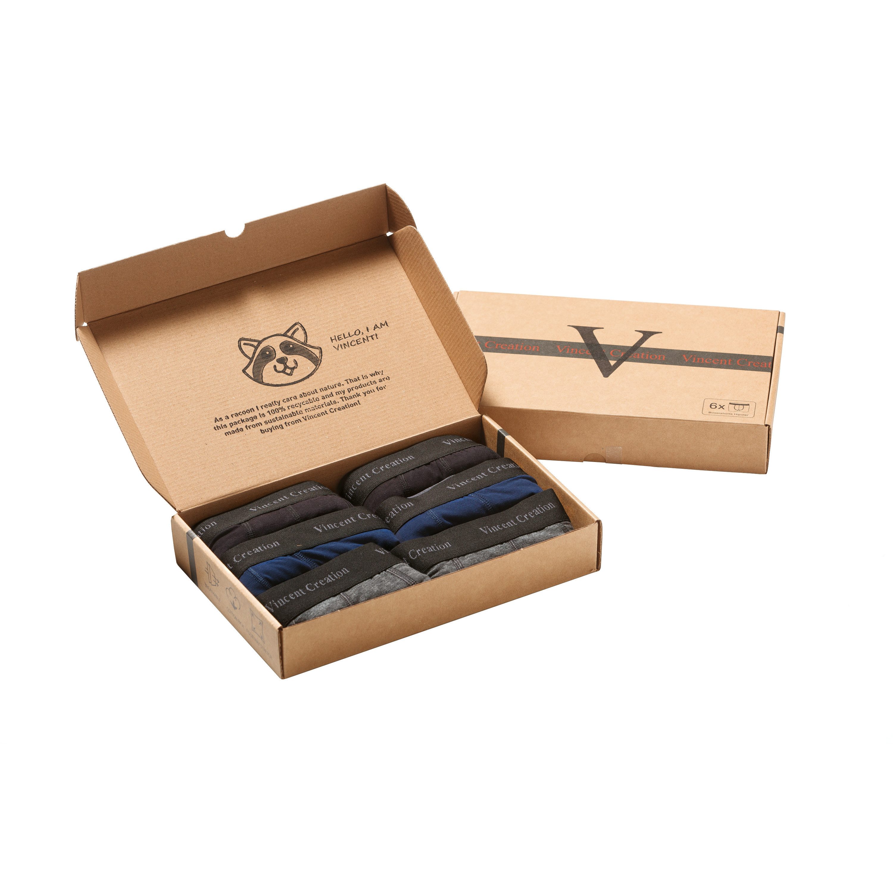 Vincent Creation® Boxershorts (6-St) angenehm stretchiger Baumwollmix günstig online kaufen