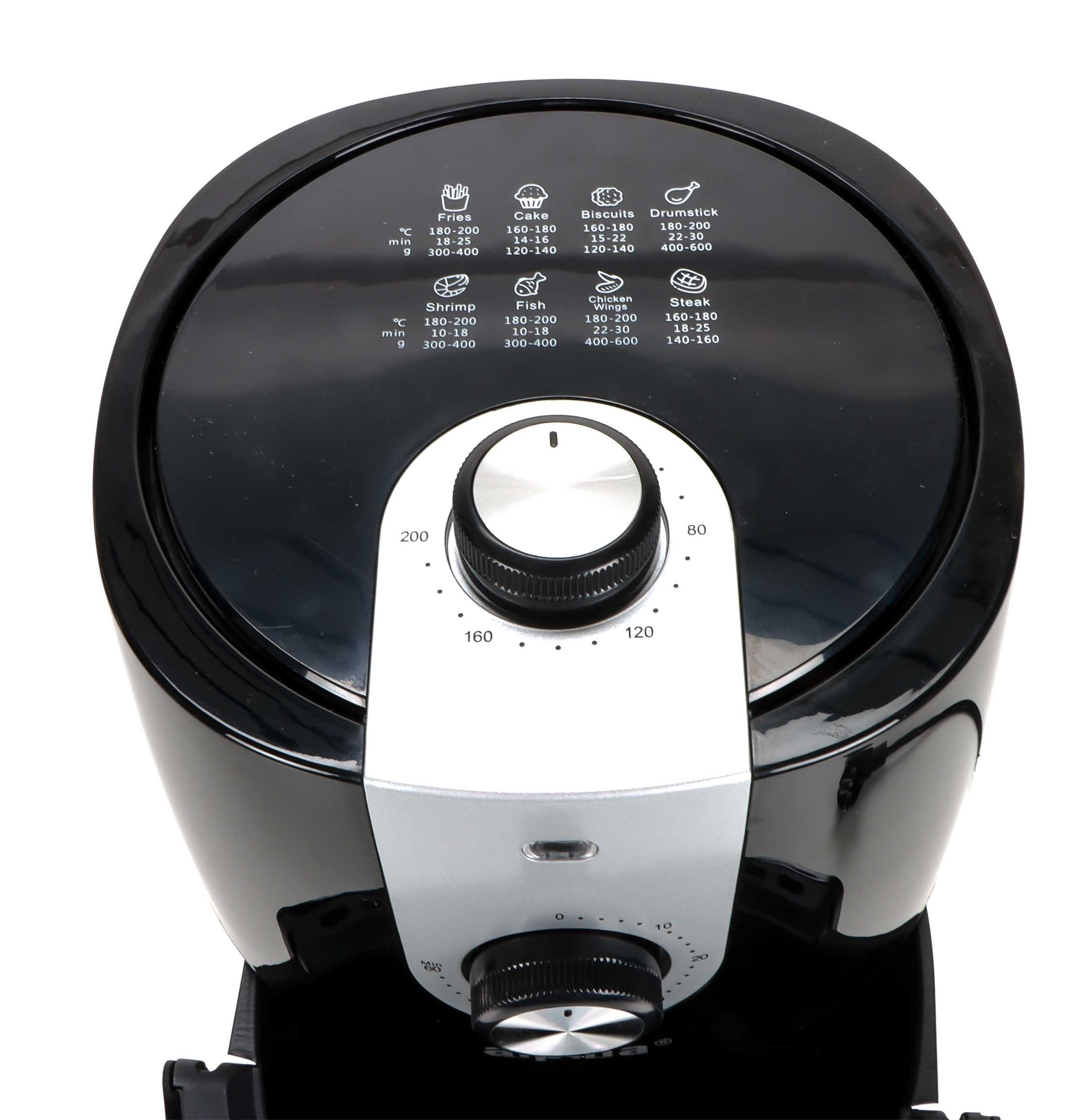 Alpina Heißluftfritteuse Airfryer, 900 W, Heißluftfritteuse zum Frittieren, Backen, Braten