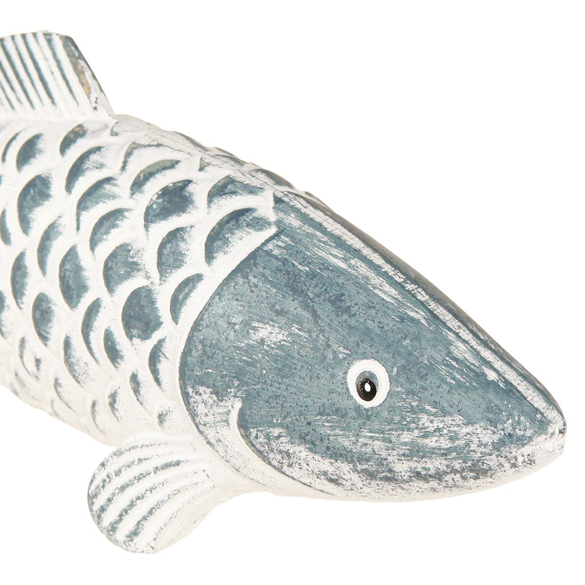Viana Dekofigur Holzfische Blau Weiß 2er-Set günstig online kaufen
