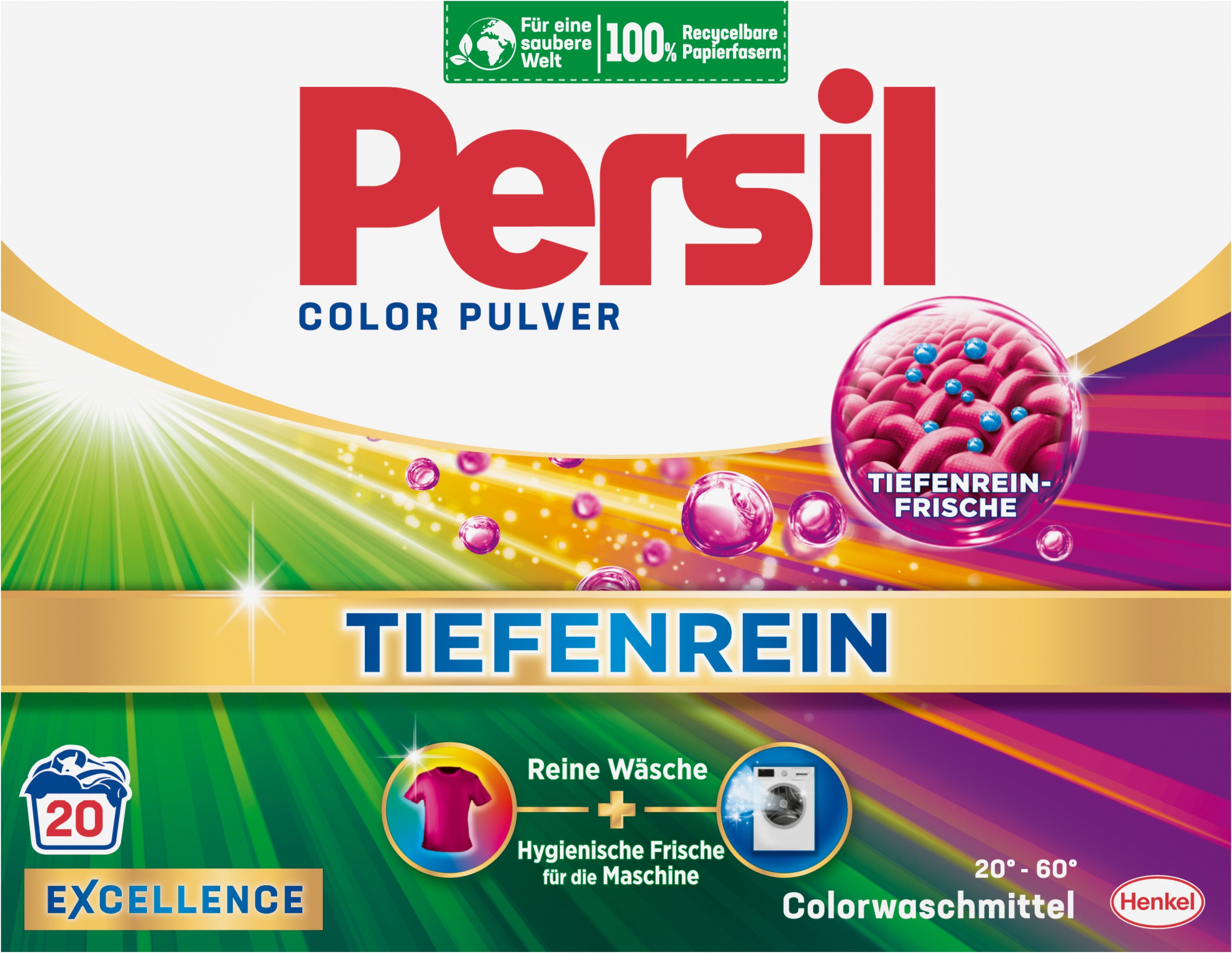 Persil PERSIL Pulver Color Waschmittel Color 20WL 1,26kg Vollwaschmittel