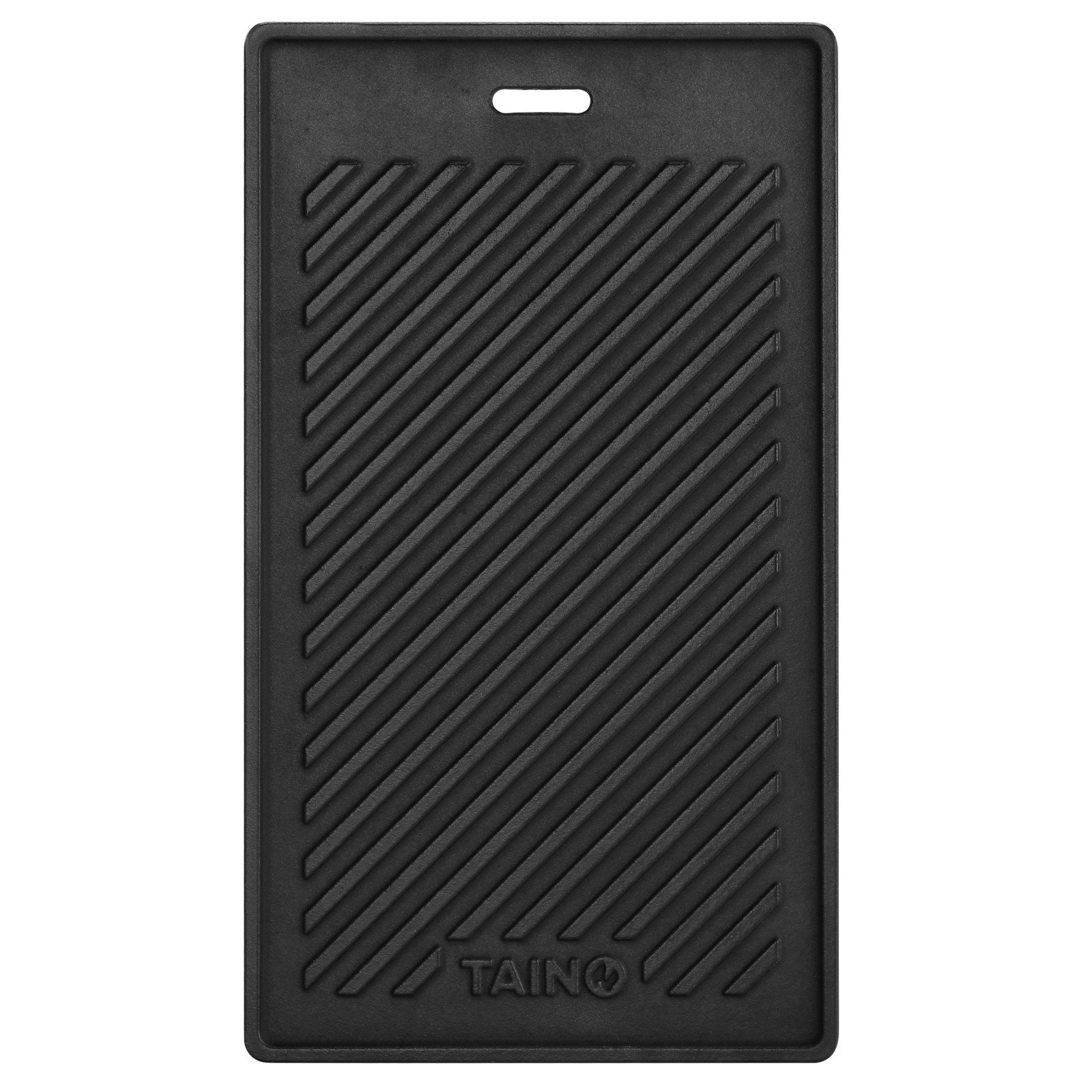 TAINO Grillplatte PLATINUM/BLACK/YAMARA (1-St), Wendeplatte, Gusseisen, 42 x 24 cm, 2-seitig verwendbar