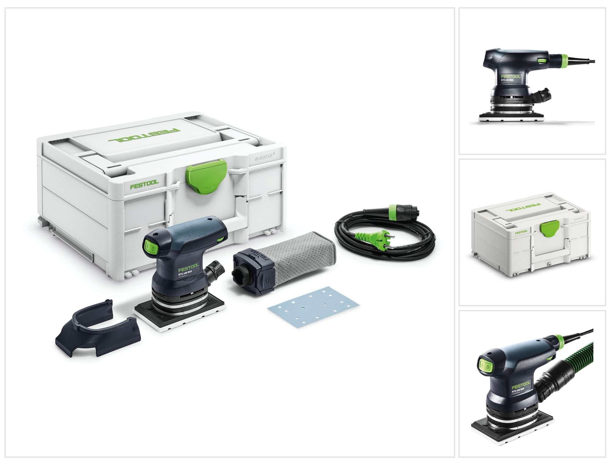 FESTOOL Rundschleifer RTS 400 REQ-Plus Rutscher 125 W 80 x 130 mm (576057) + systainer -