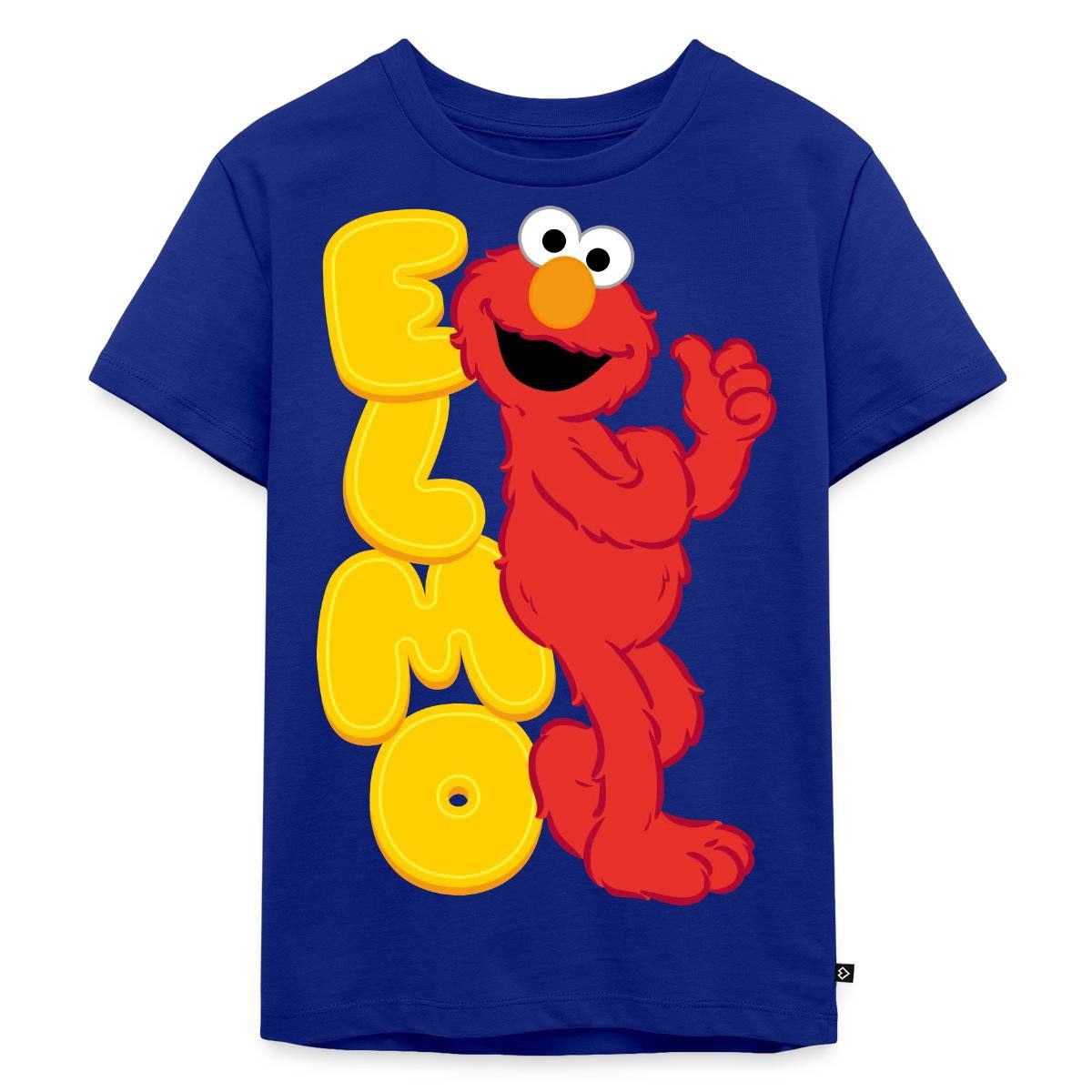 T-Shirt Sesamstraße Elmo Mit Schriftzug Kinder Premium T-Shirt