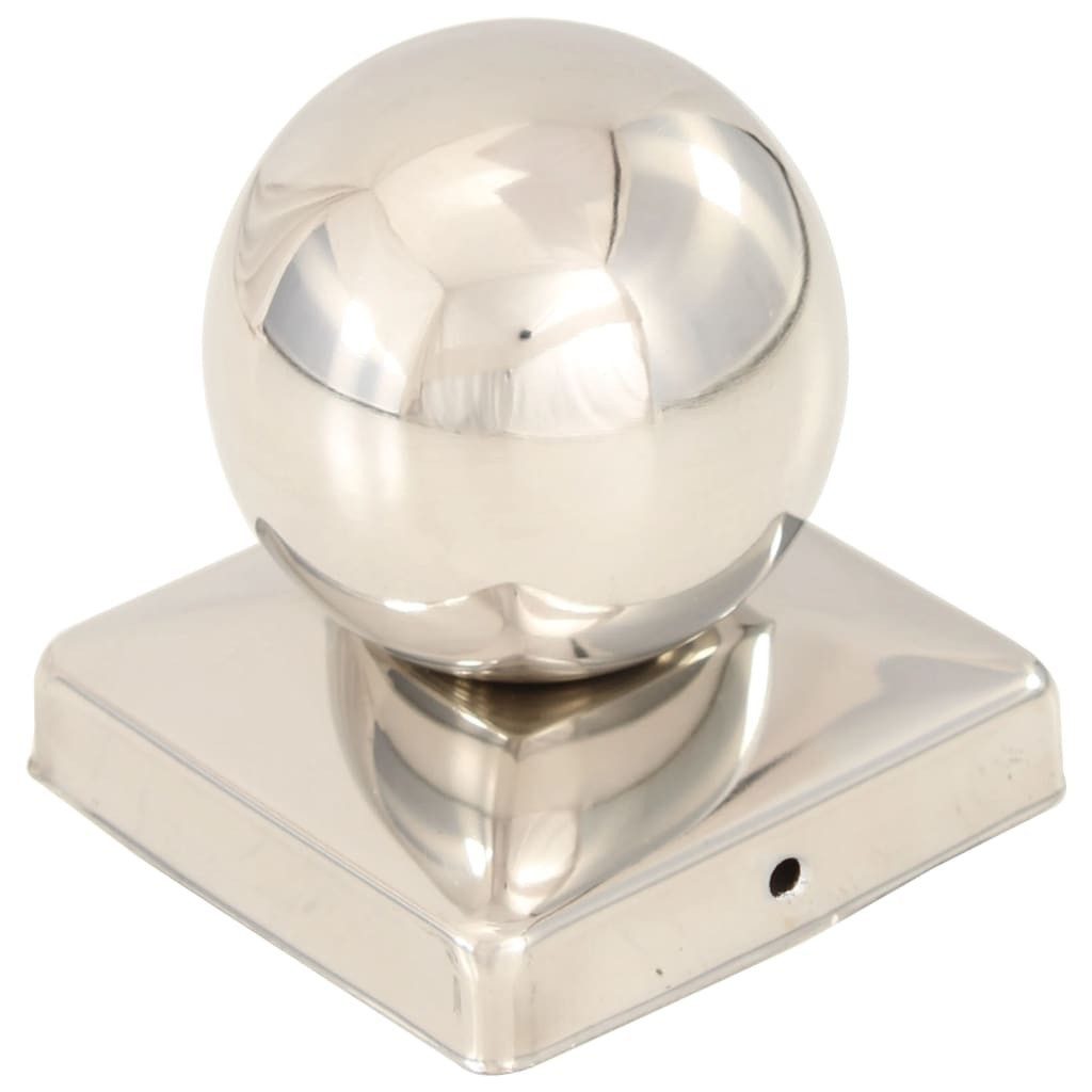 vidaXL Draht Pfostenkappen 6 Stk. Kugelform Edelstahl 101 x 101 mm, (6St)
