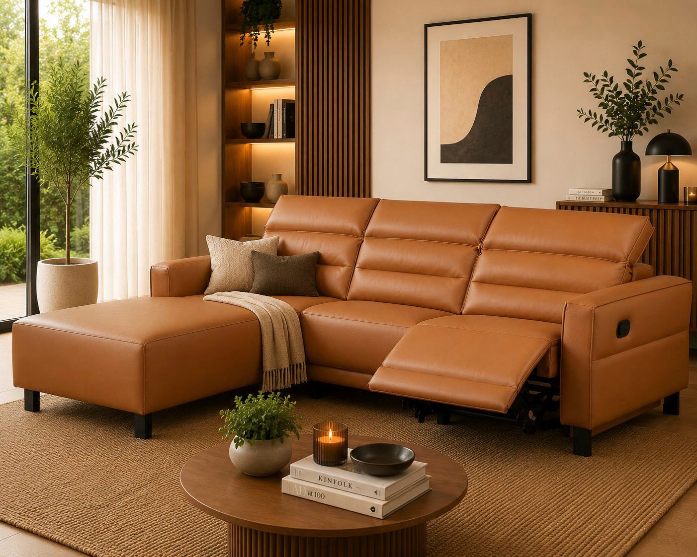 OTTO home Ecksofa Carpari, L-Form, 263 cm, manuelle o. elektrische Relaxfunktion, USB A/C und Kopfteilverstellung