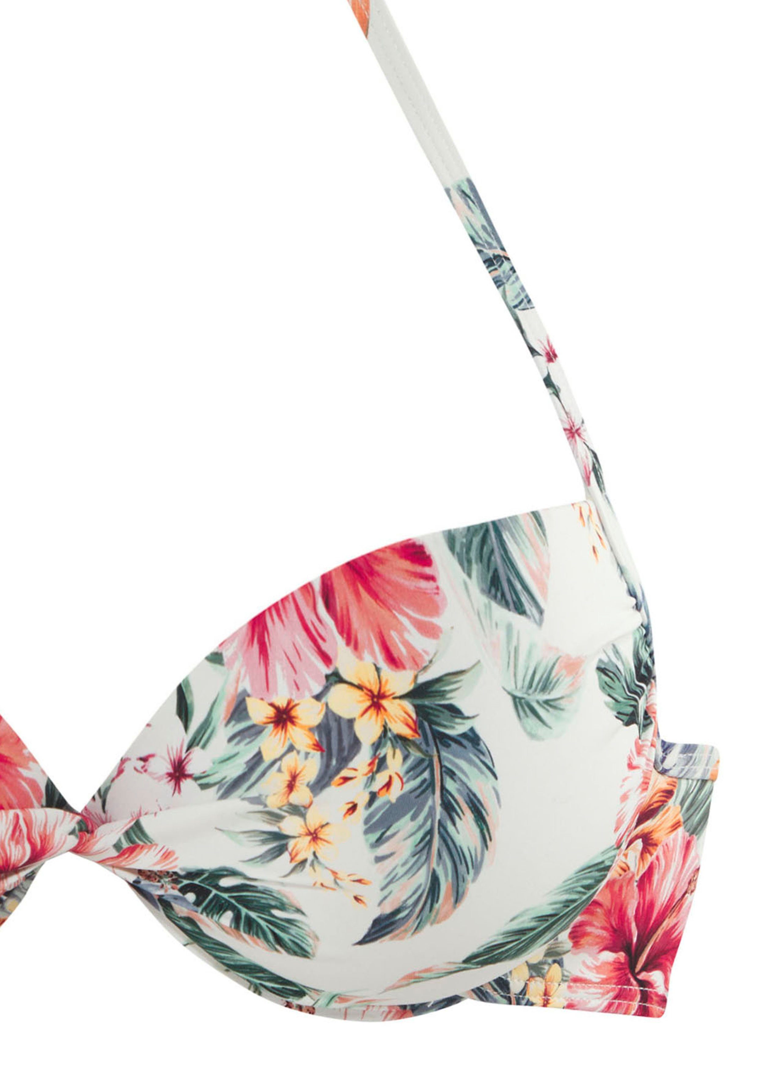 LASCANA Push-Up-Bikini-Top Salsa, mit tollem Blumenprint