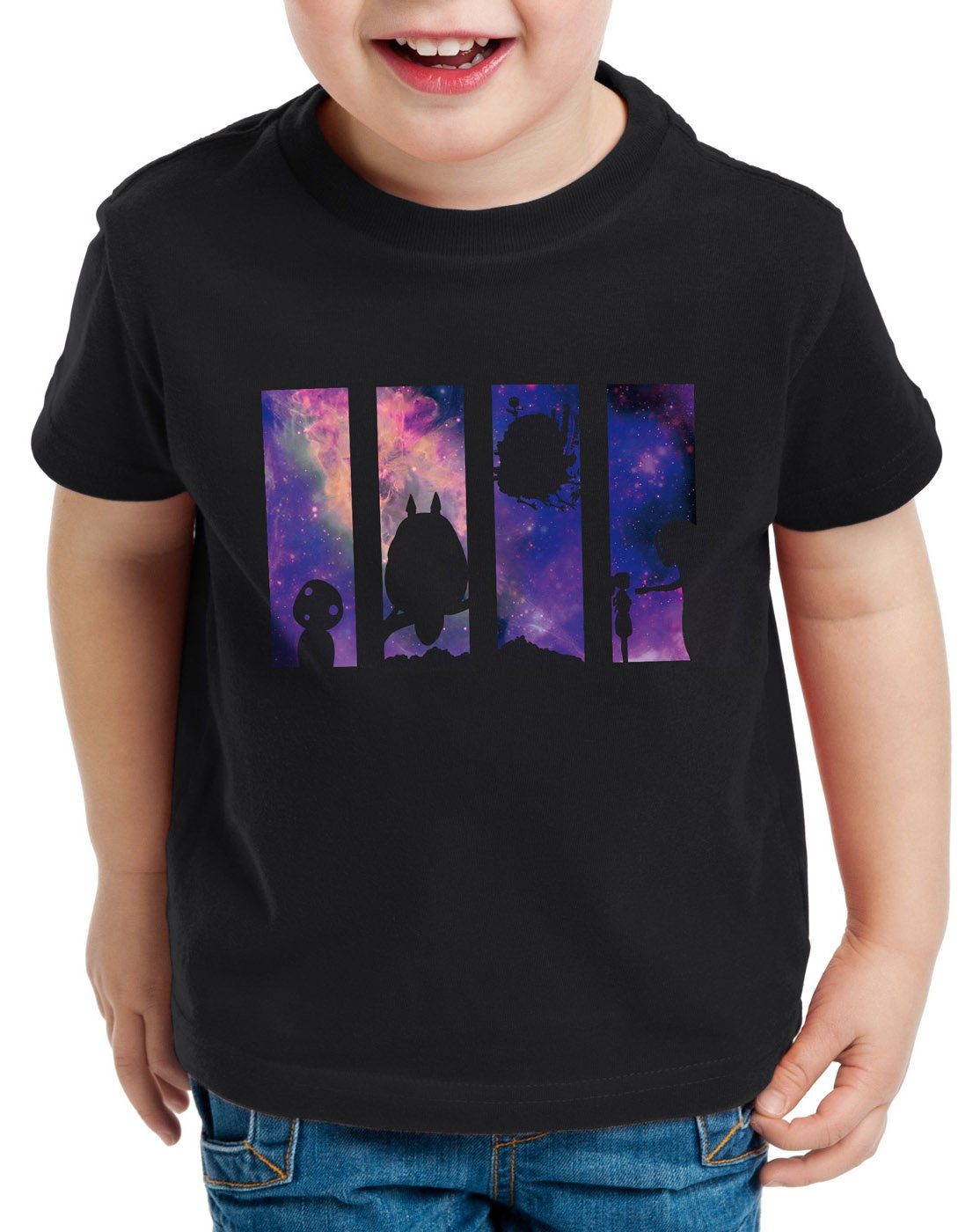 style3 T-Shirt Anime Galaxy totoro mononoke schloss chihiro film mononoke
