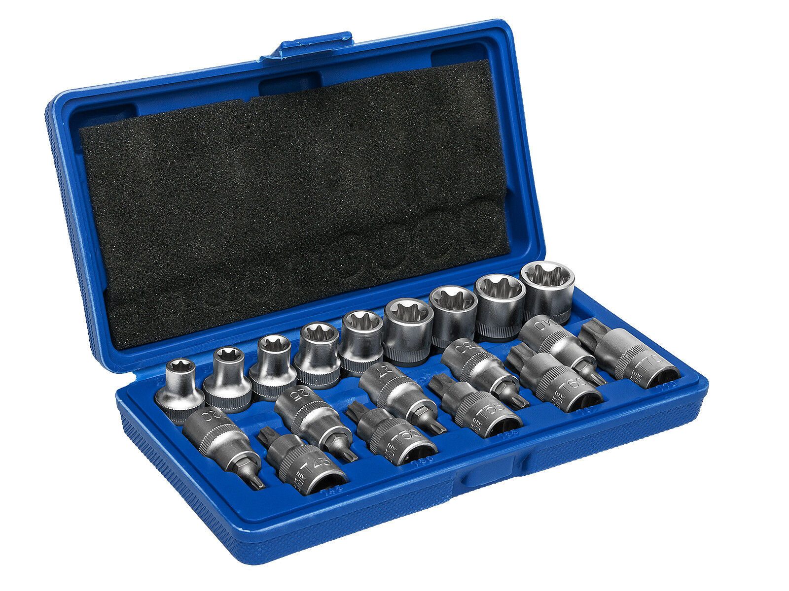 Torx-Bit TORX Bitsatz Bitset Steckschlüssel Stecknüsse Nüsse 1/2" 19tlg