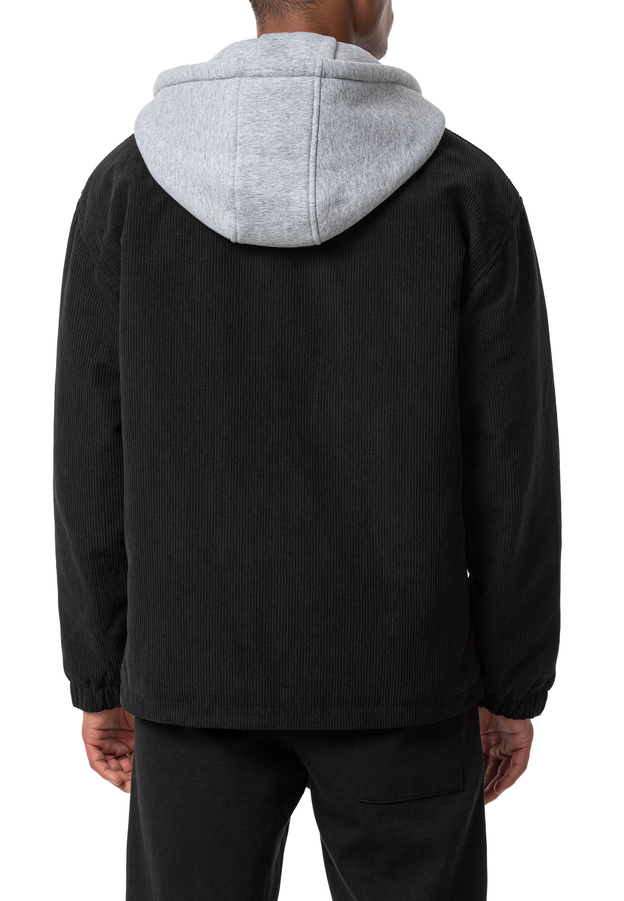 RedBridge Cordjacke mit Kapuze und warmem Teddyfell-Innenfutter