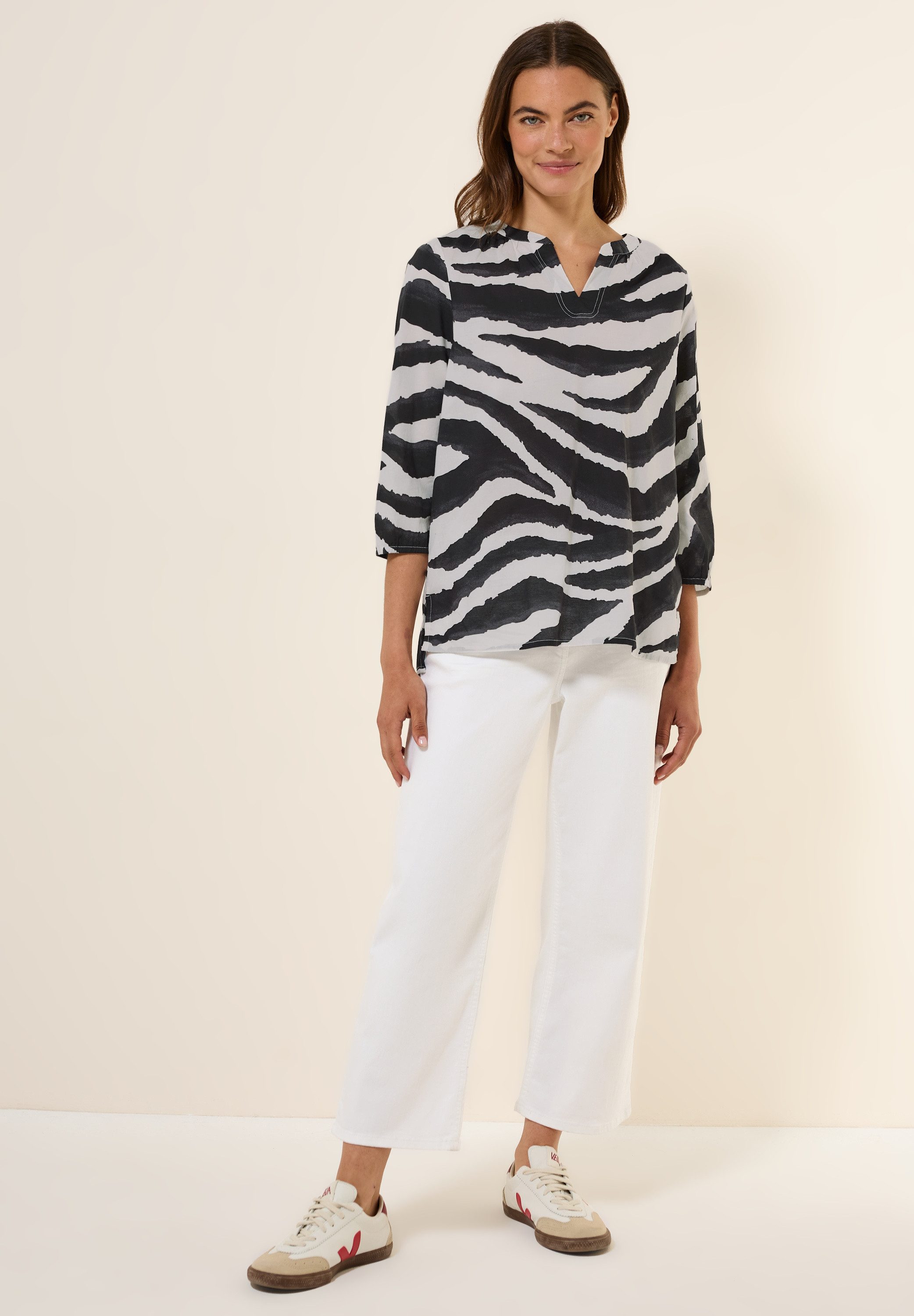 CECIL Shirtbluse mit Seitlichen Einschlitzen am Saum