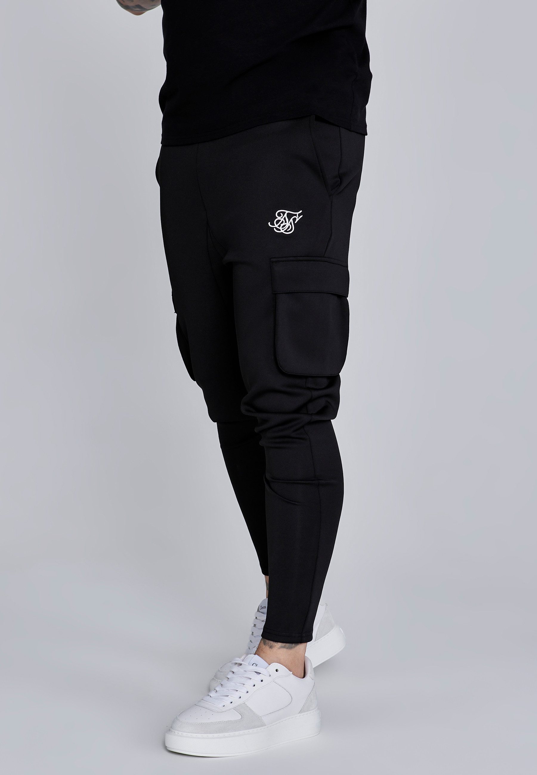 Siksilk Jogger Pants SikSilk Herren Essentials Poly Cargohose