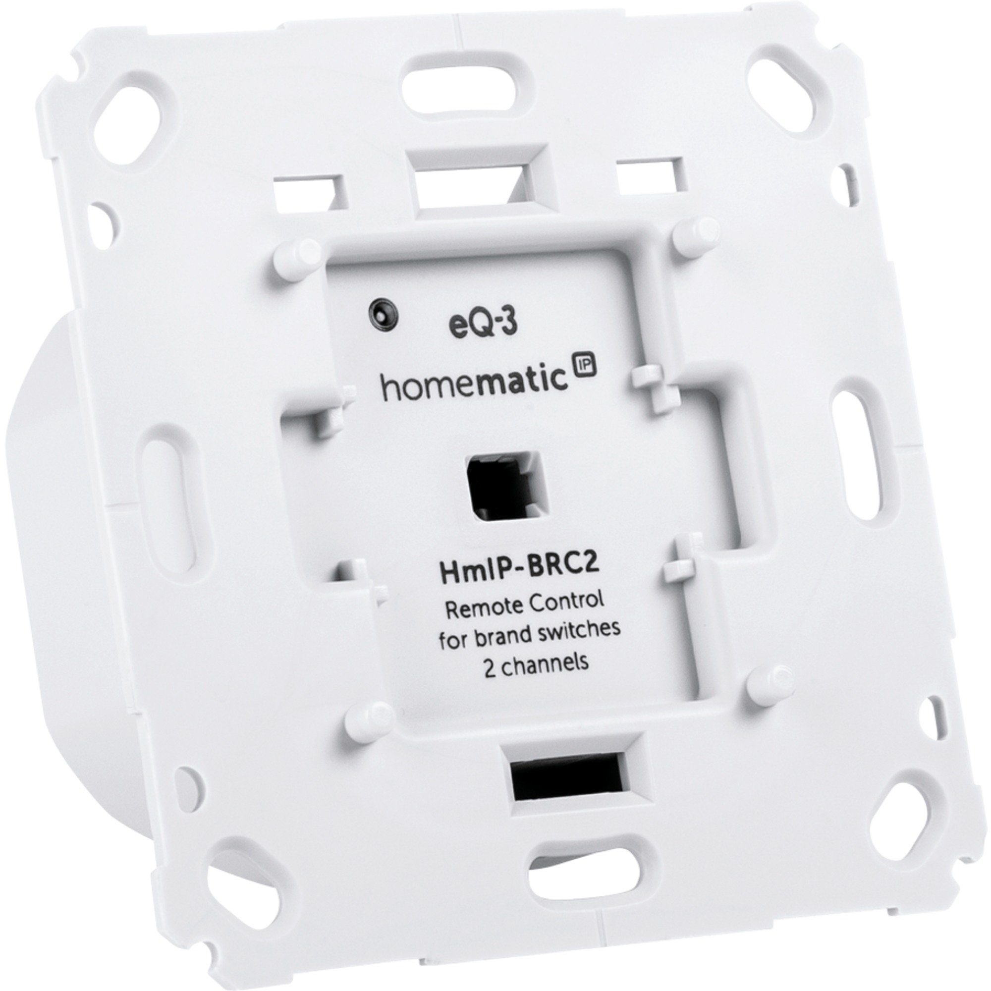 Homematic IP Smart Home Wandtaster für Markenschalter 2fach (HmIP-BRC2) Smarter Lichtschalter