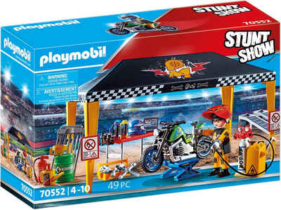 Playmobil® Konstruktions-Spielset »Werkstattzelt (70552), Stuntshow«, (49 St)