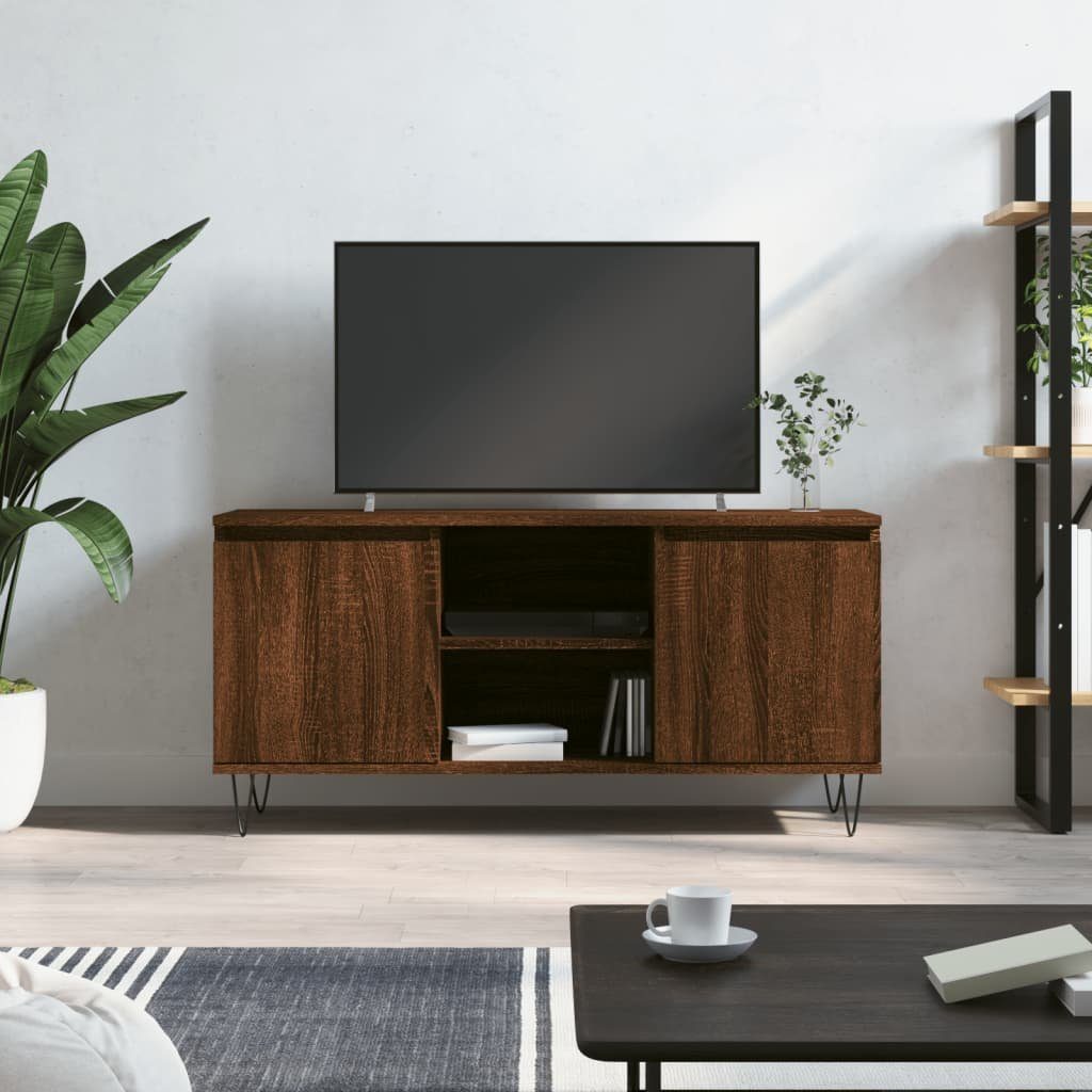 104x35x50 Eichen-Optik Holzwerkstoff TV-Schrank Braun cm furnicato
