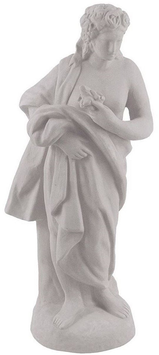 - Terrassen Handgefertigte - - Luxus cm Skulptur Garten H. 93 Statue Grau Skulptur Dame Casa Keramik Accessoires Jugendstil Prunkvolle Deko Deko Padrino Deko & Figur