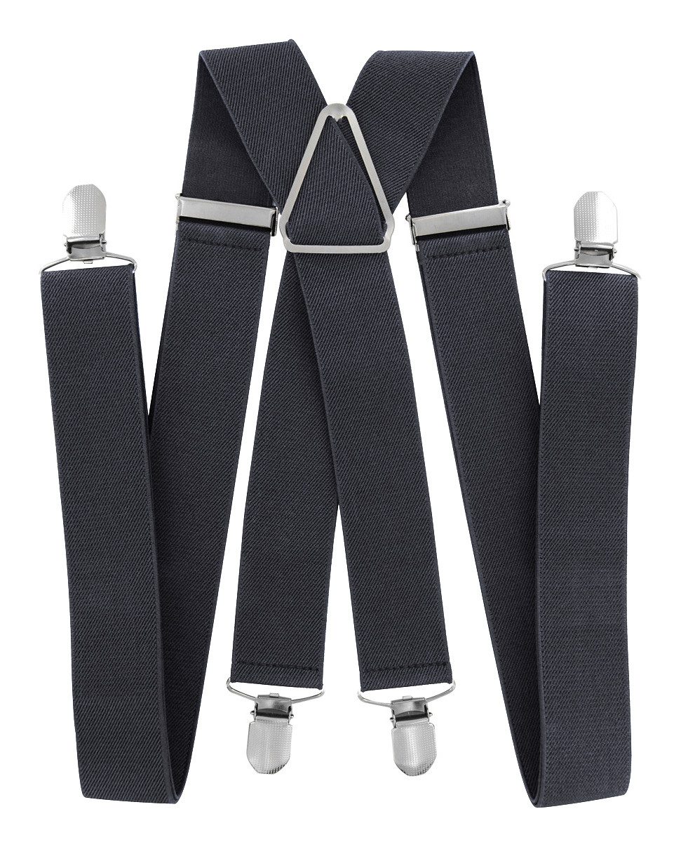 axy Hosenträger Herren Hosenträger 4 Stabile Clips X-Form 3,5cm Breit verstellbar und elastisch 120cm Lang